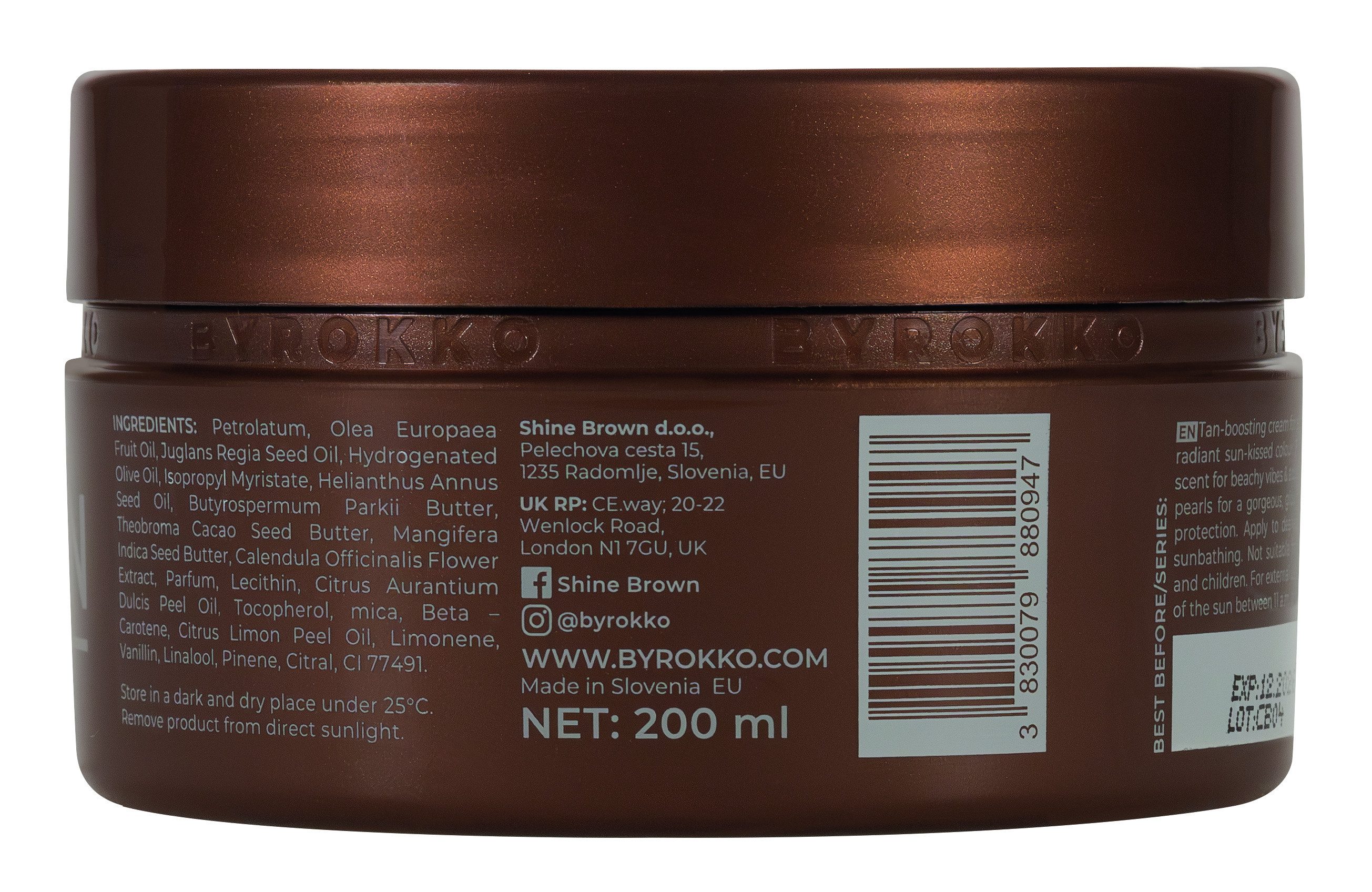 BYROKKO Selbstbräunungscreme Shine Brown Chocolate Bronze, 1-tlg., mit Bronzeschimmer