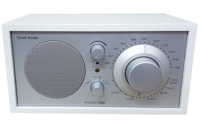 Tivoli Audio »Model ONE Radio Weiss satin (matt) Silber« UKW Radio (AM Tuner,FM UKW Tuner,AUX,Kopfhöreranschluss,Retro Radio)  - Onlineshop OTTO