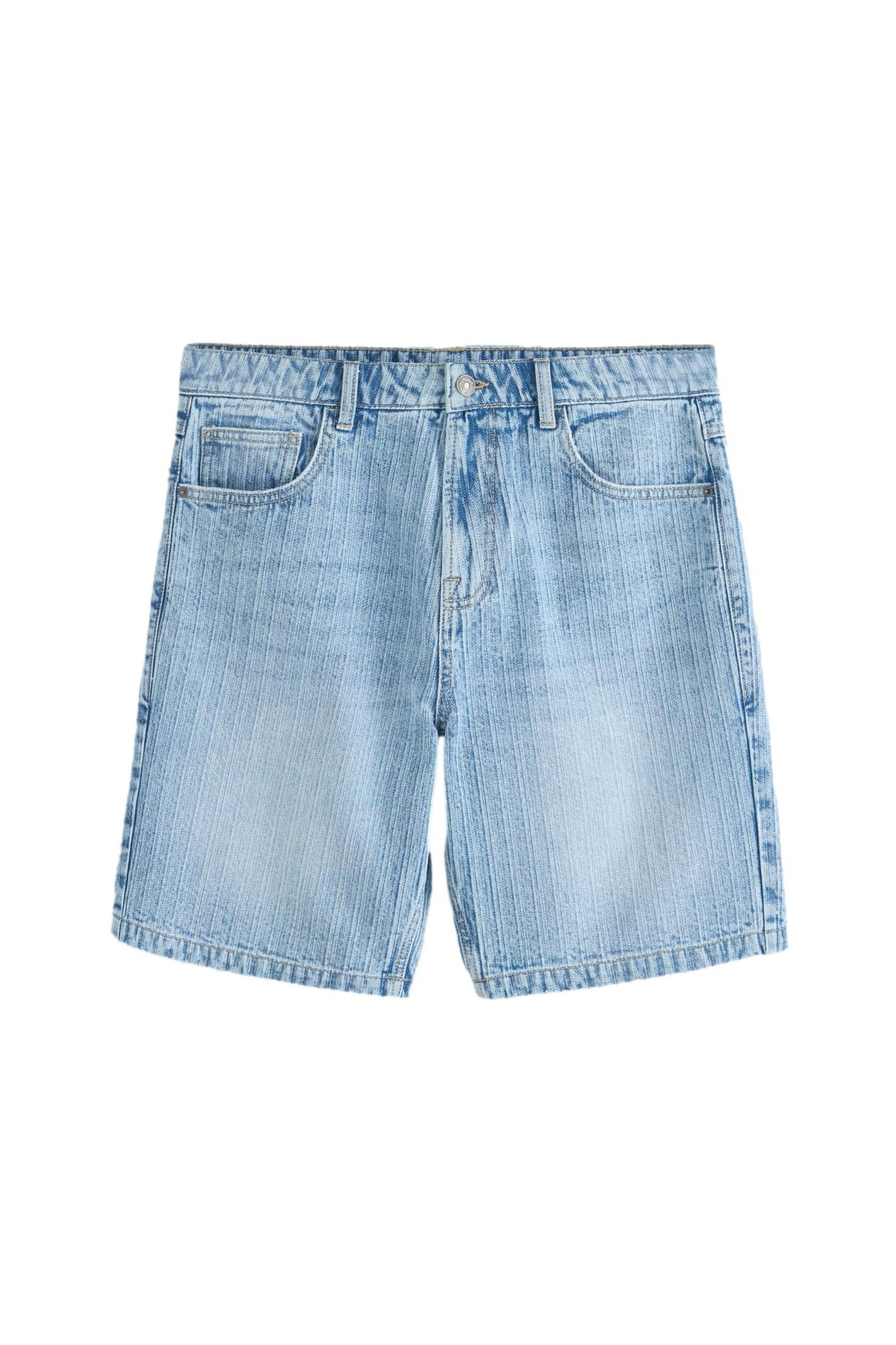 Next Jeansshorts Gestreifte Denim-Shorts (1-tlg)