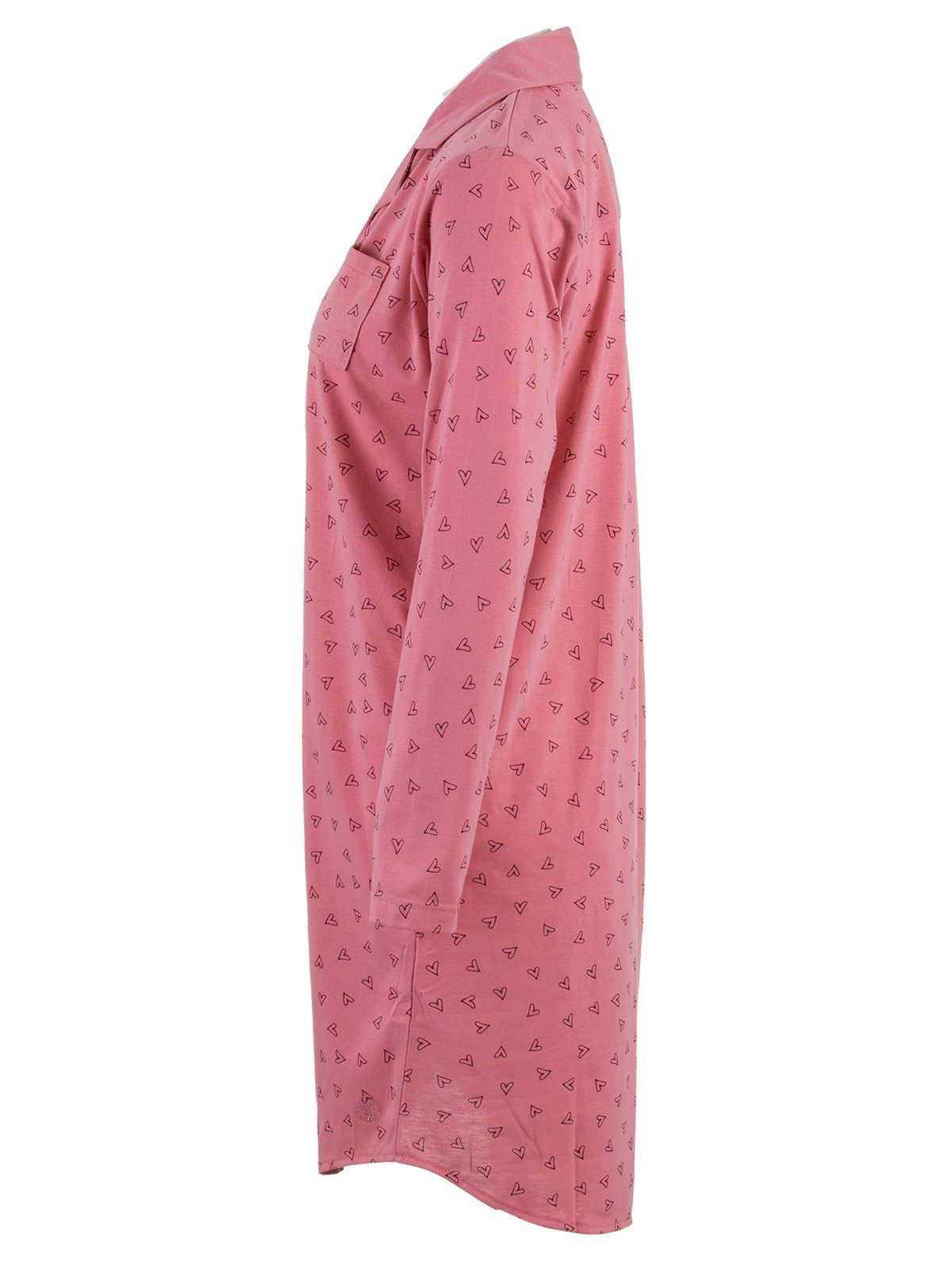 zeitlos Nachthemd Nachthemd Langarm - Herz Reverkragen günstig online kaufen