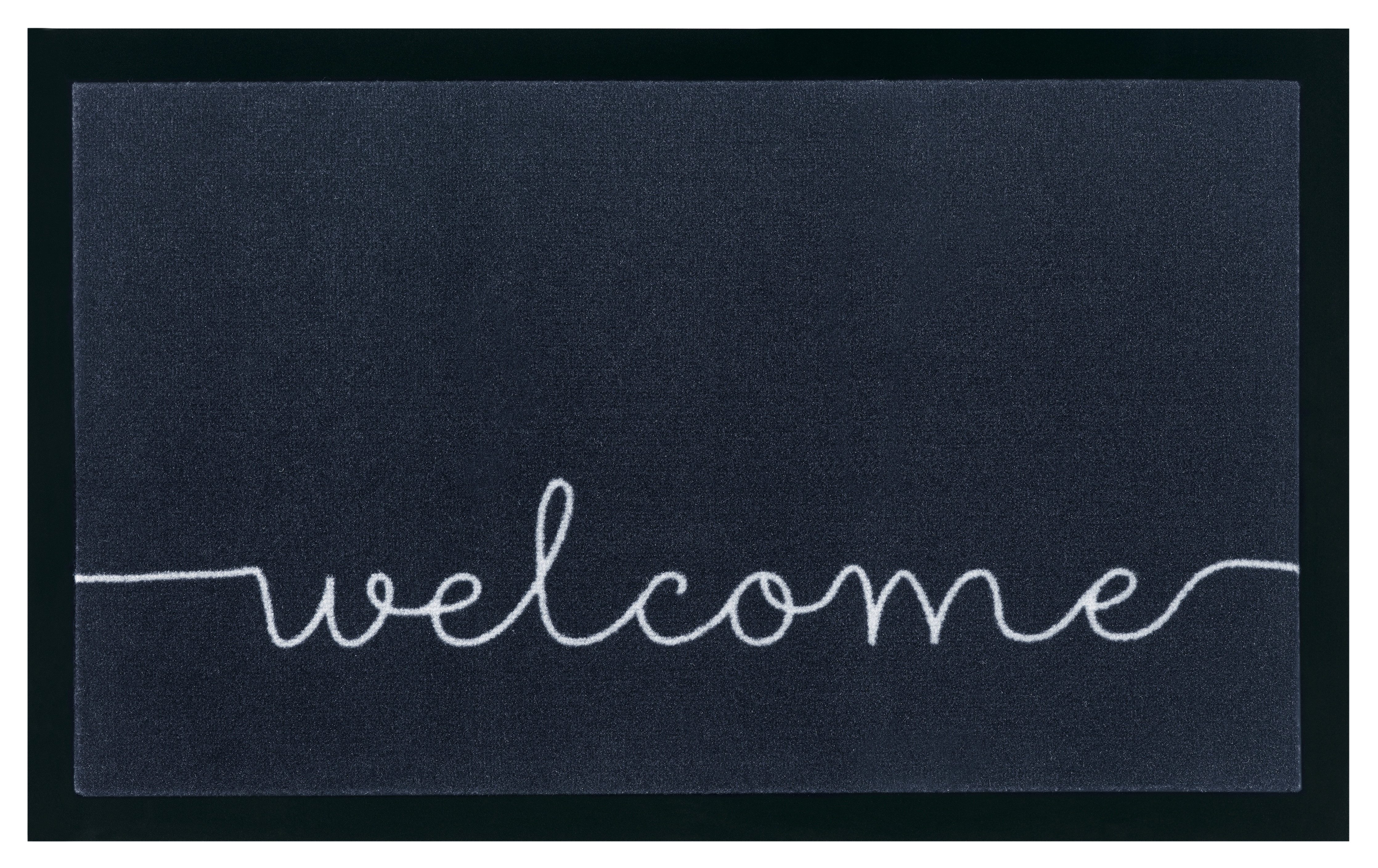 HANSE Home Fußmatte Cozy Welcome, Türmatte, rechteckig, Höhe: 5 mm, Waschbar, Schmutzfangmatte, Outdoor, Innen, Rutschfest, Wetterfest