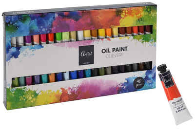 Spetebo Ölfarbe Ölfarben-Set für Anfänger und Profis - 40 x 20 ml, Leuchtende Künslter Farben für Ölmalerei