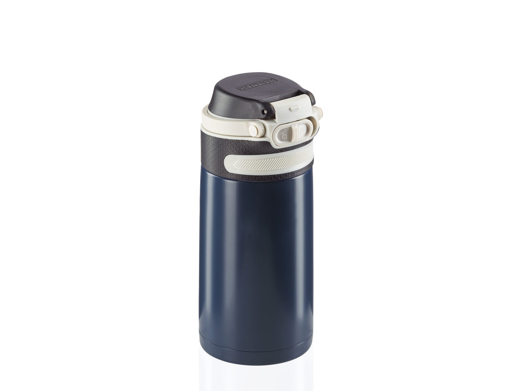Leifheit Isolierflasche Isolierbecher Flip 350ml dunkelblau