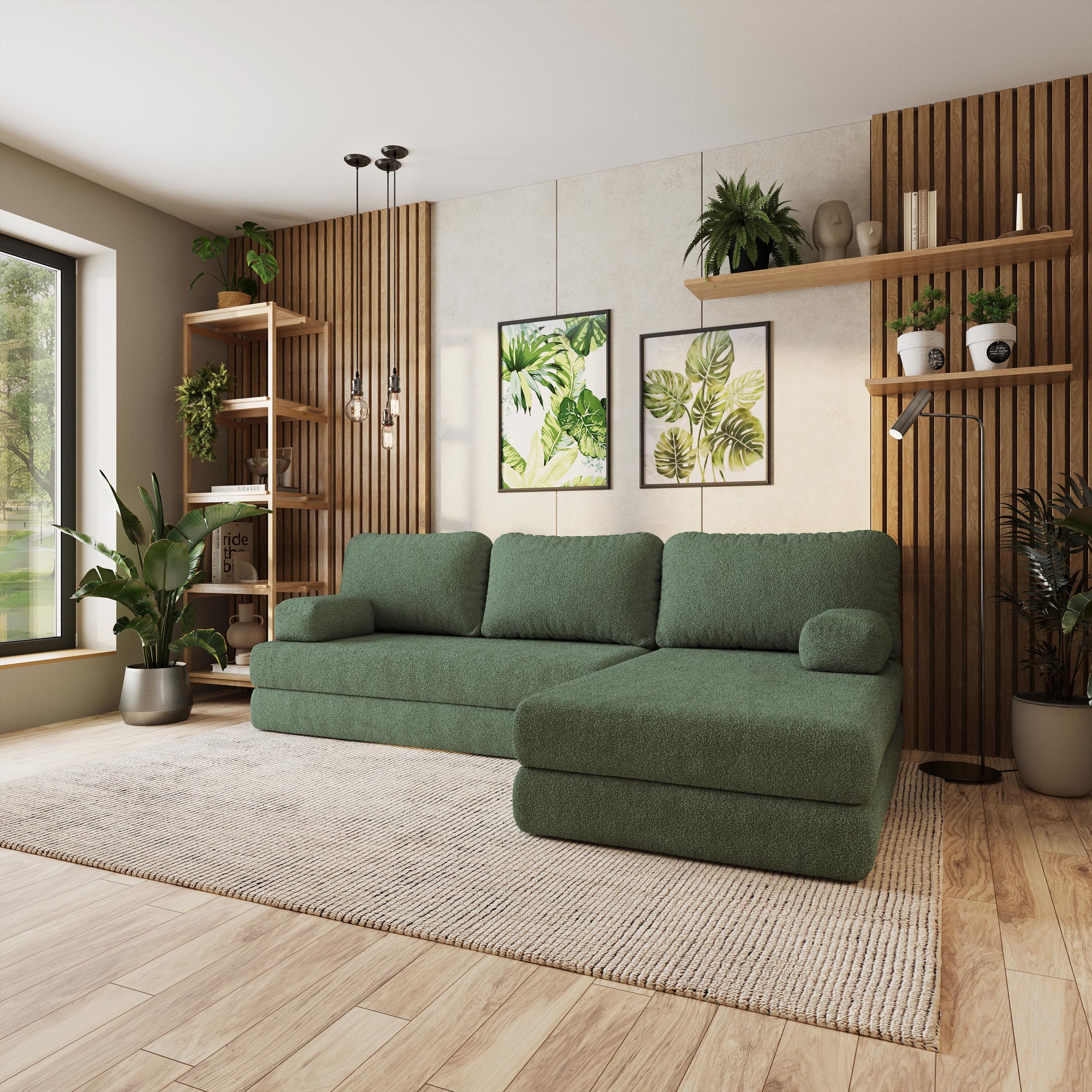 Masseno Ecksofa LEA modulares Boneless Sofa mit Schlaffunktion