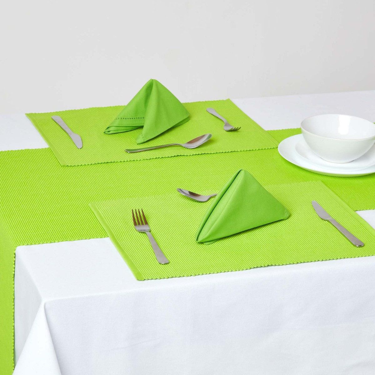 Homescapes Platzset Tischset limette im 2er-Set – 30 x 45 cm, 100% Baumwoll günstig online kaufen