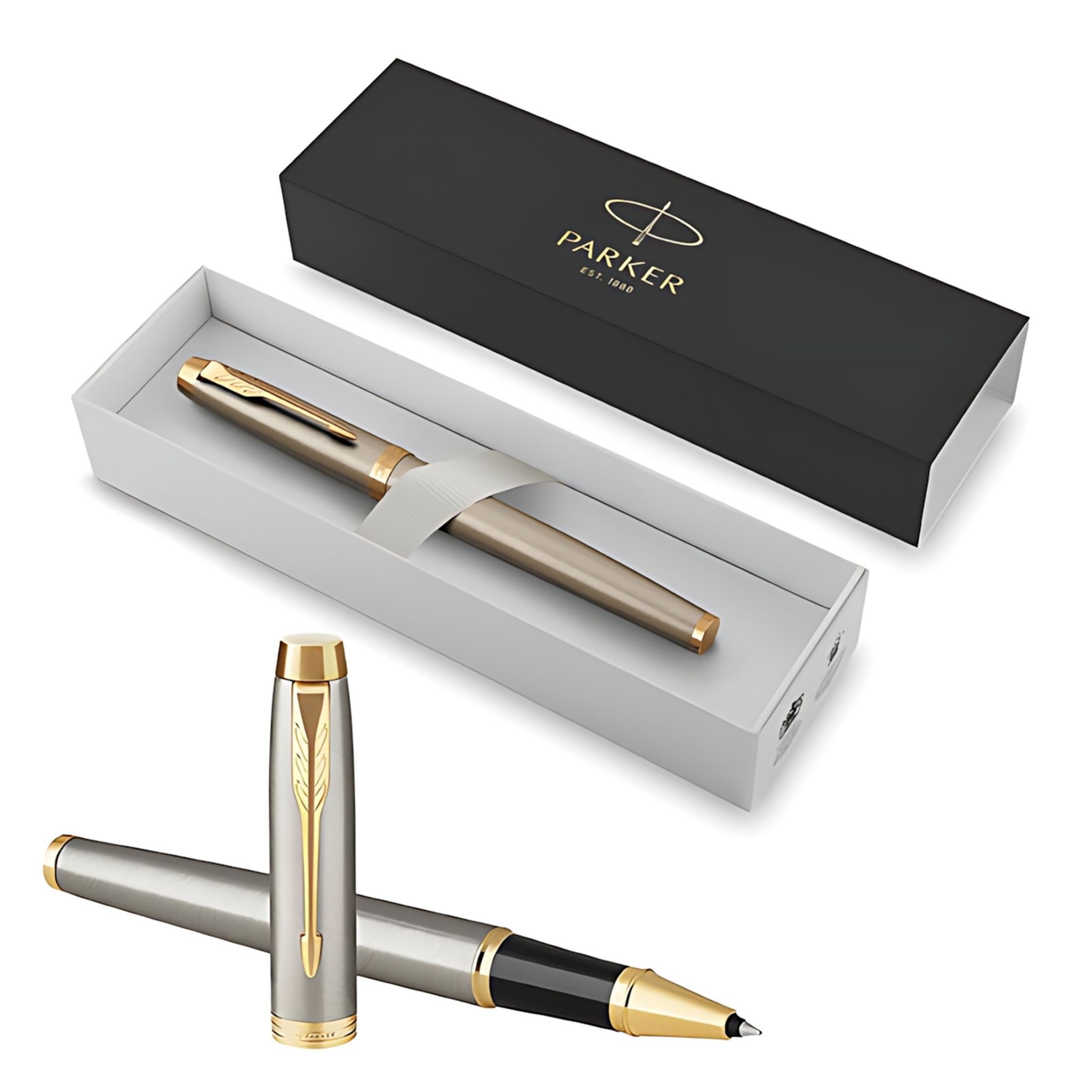 Parker Tintenroller PARKER Rollerball IM Brushed Metal G.C. F Schwarz