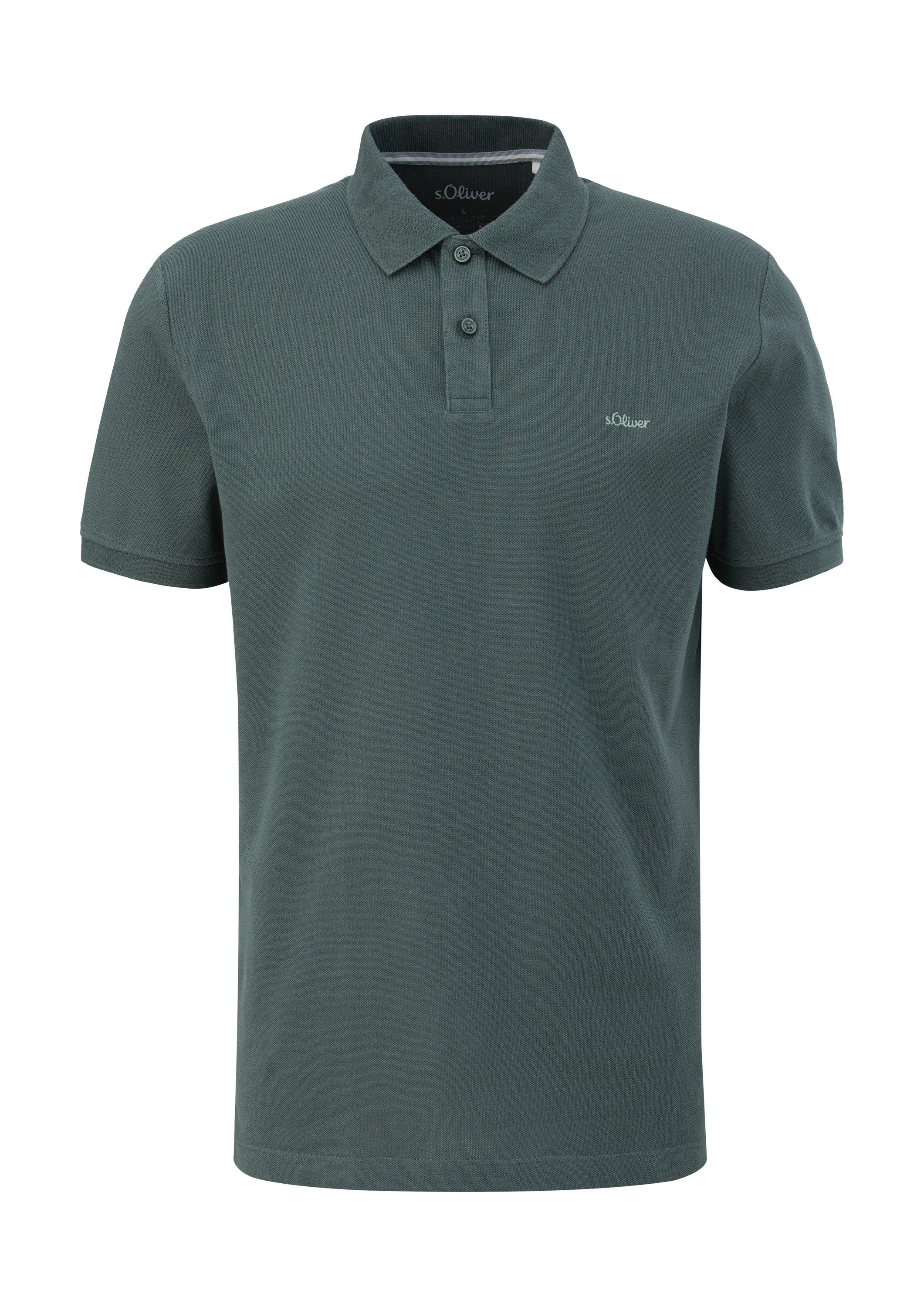 s.Oliver Kurzarmshirt Polo-Shirt Poloshirt aus Baumwoll-Piqué günstig online kaufen
