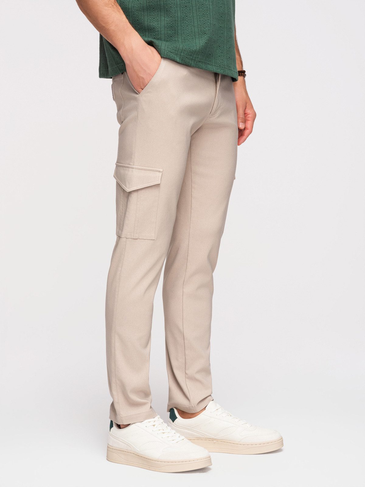 Cargohose Herren Cargohose Regular Fit Baumwollmischung Ash XXL