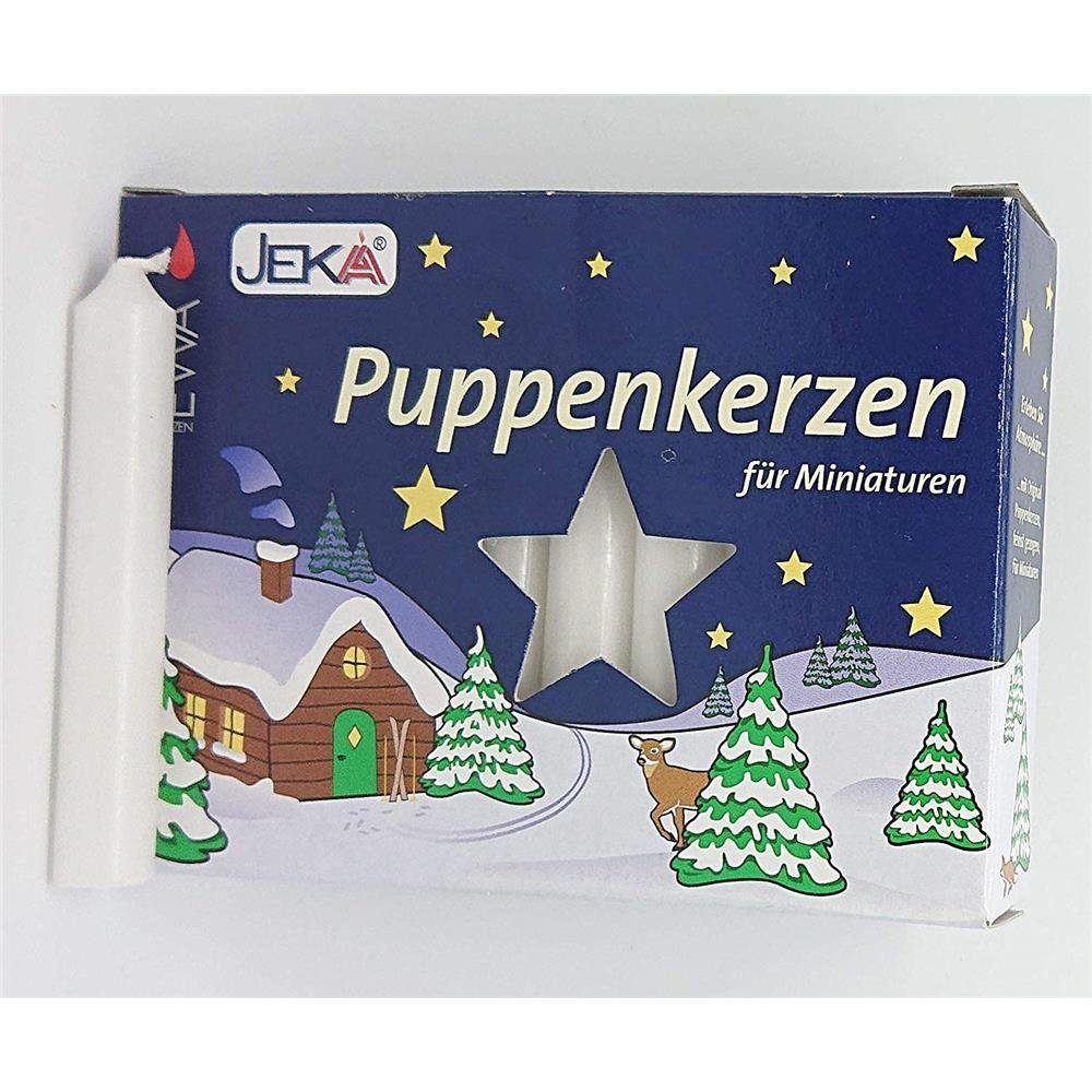 Ebersbacher Kerzenfabrik Adventskerze Puppenkerzen für Miniaturen 20er weiß, Weihnachtsbaumkerzen Christbaumkerzen Minikerzen
