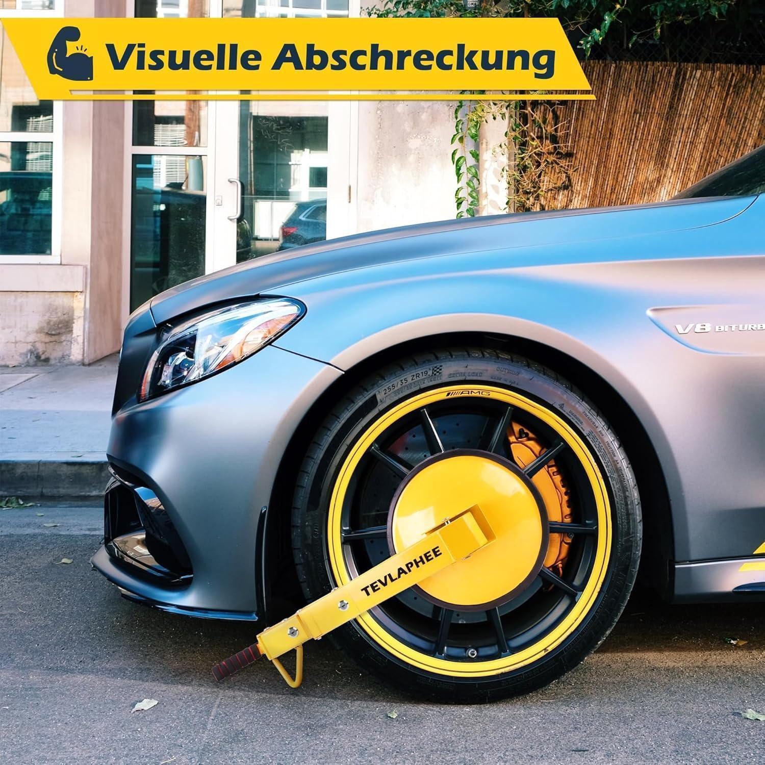 LuxusKollektion Radkralle Radschloss Autokralle Parkkralle Auto Lkw Aufgerüstetes Doppelschloss