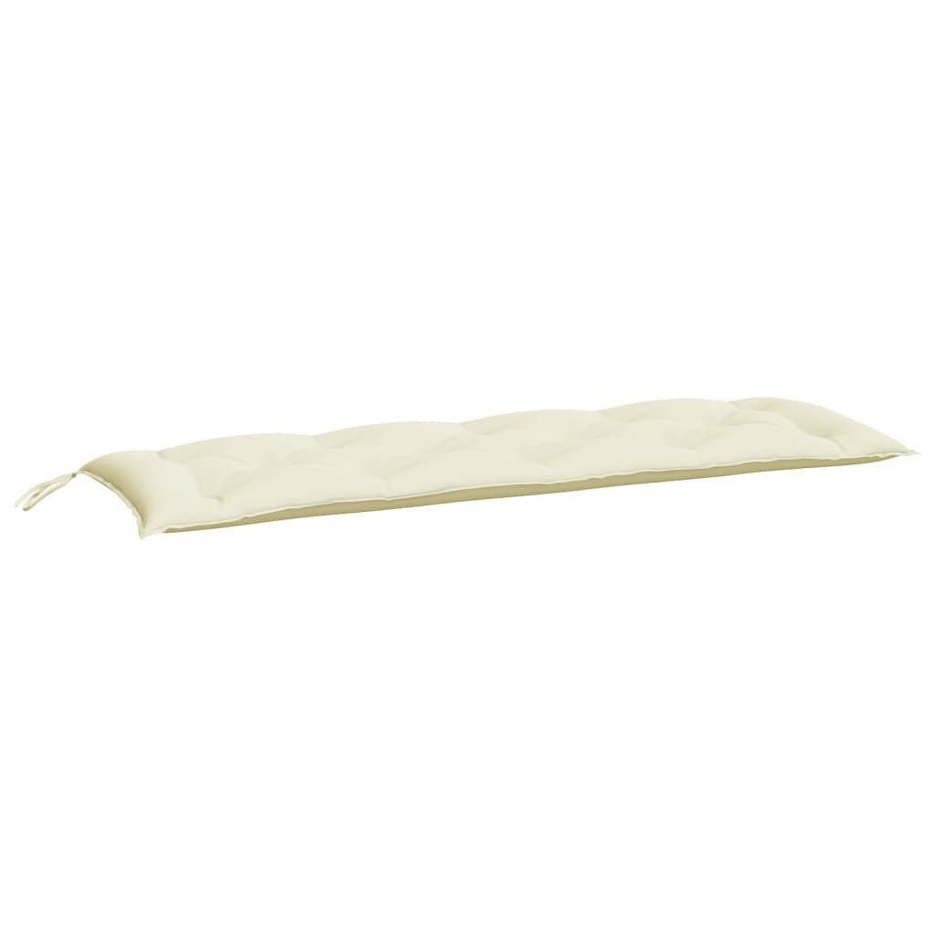 vidaXL Sitzauflage Gartenbank-Auflage Creme 150x50x7 cm Oxford-Gewebe, (1 St)