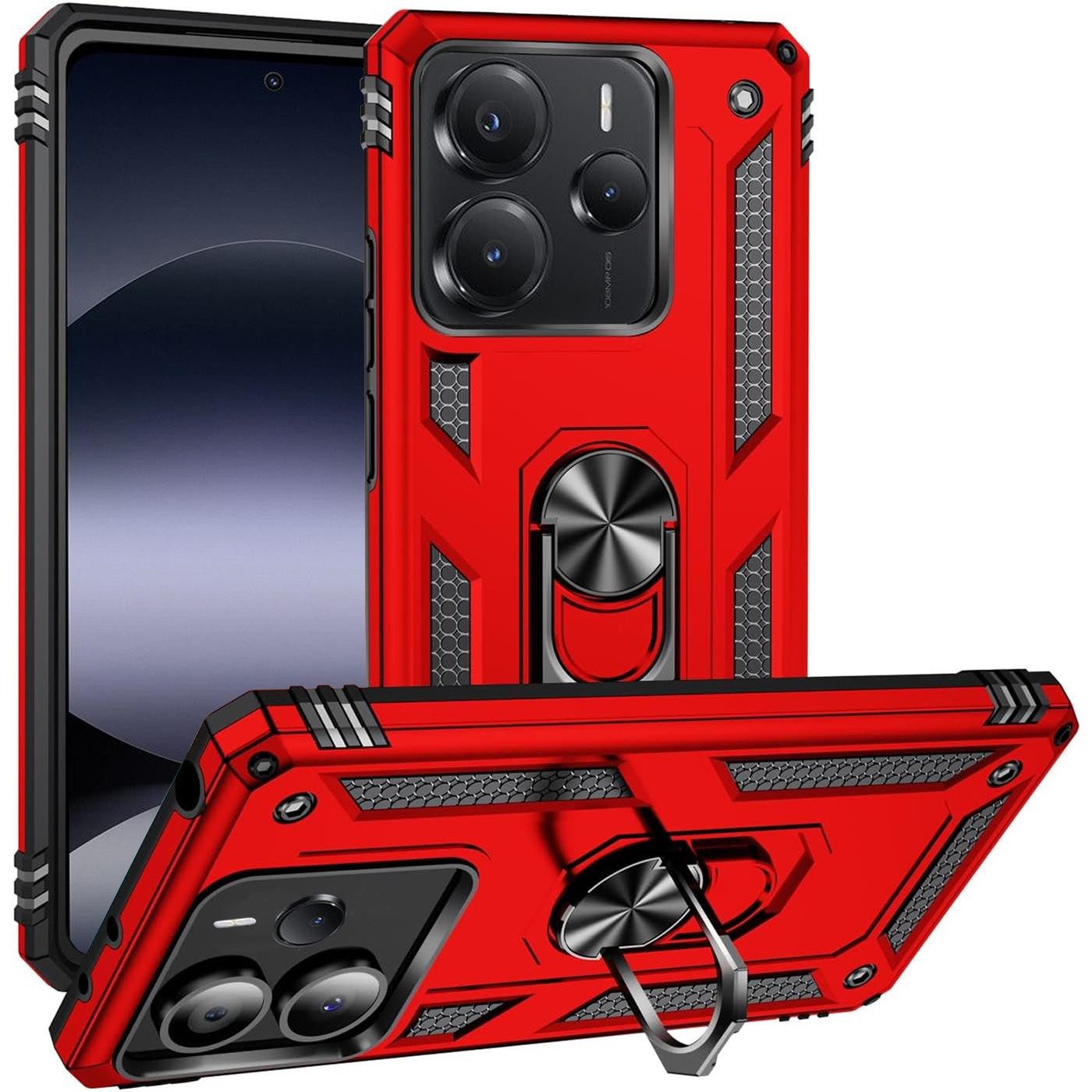 CoolGadget Handyhülle Armor Shield Case für Xiaomi Redmi Note 14 5G 6,67 Zoll, Outdoor Cover mit Magnet Ringhalterung Hülle für Redmi Note 14 5G