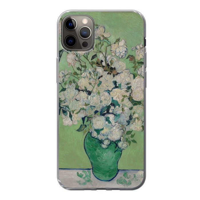 MuchoWow Handyhülle Rosen - Vincent van Gogh Handyhülle Apple iPhone 13 Pro Max Smartphone-Bumper Print Handy