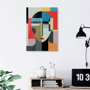 Posterlounge Acrylglasbild THE USUAL DESIGNERS, Porträt einer Frau, Wohnzimmer Modern Digitale Kunst