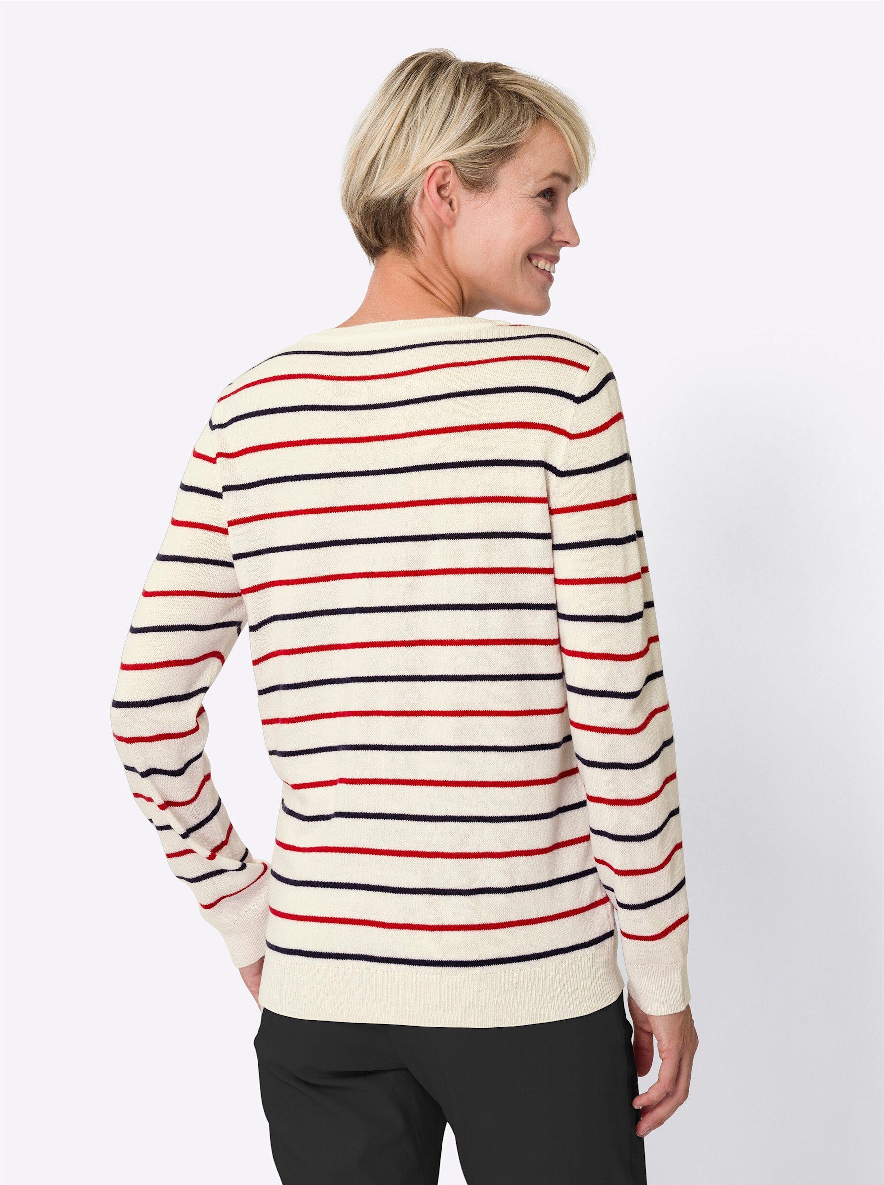 Sieh an! Strickpullover V-Ausschnitt-Pullover günstig online kaufen