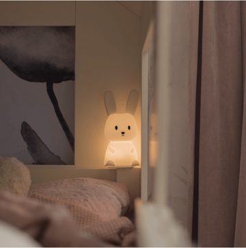 STAR TRADING Nachtlicht "Bunny" Holz, 0,3W, 90x90mm
