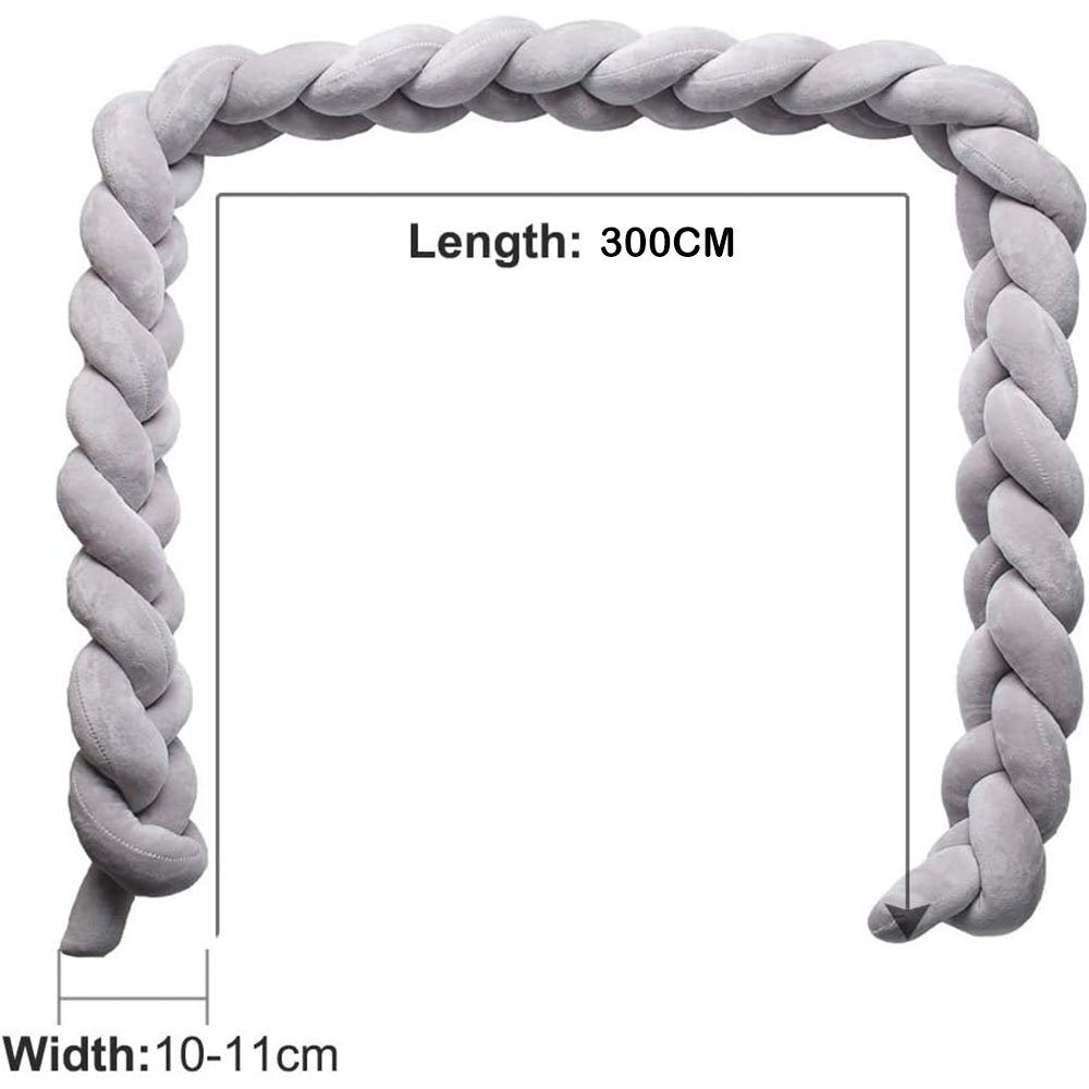 NUODWELL Nestchenschlange Twist Weave Baby Kopfschutz Bettumrandung günstig online kaufen