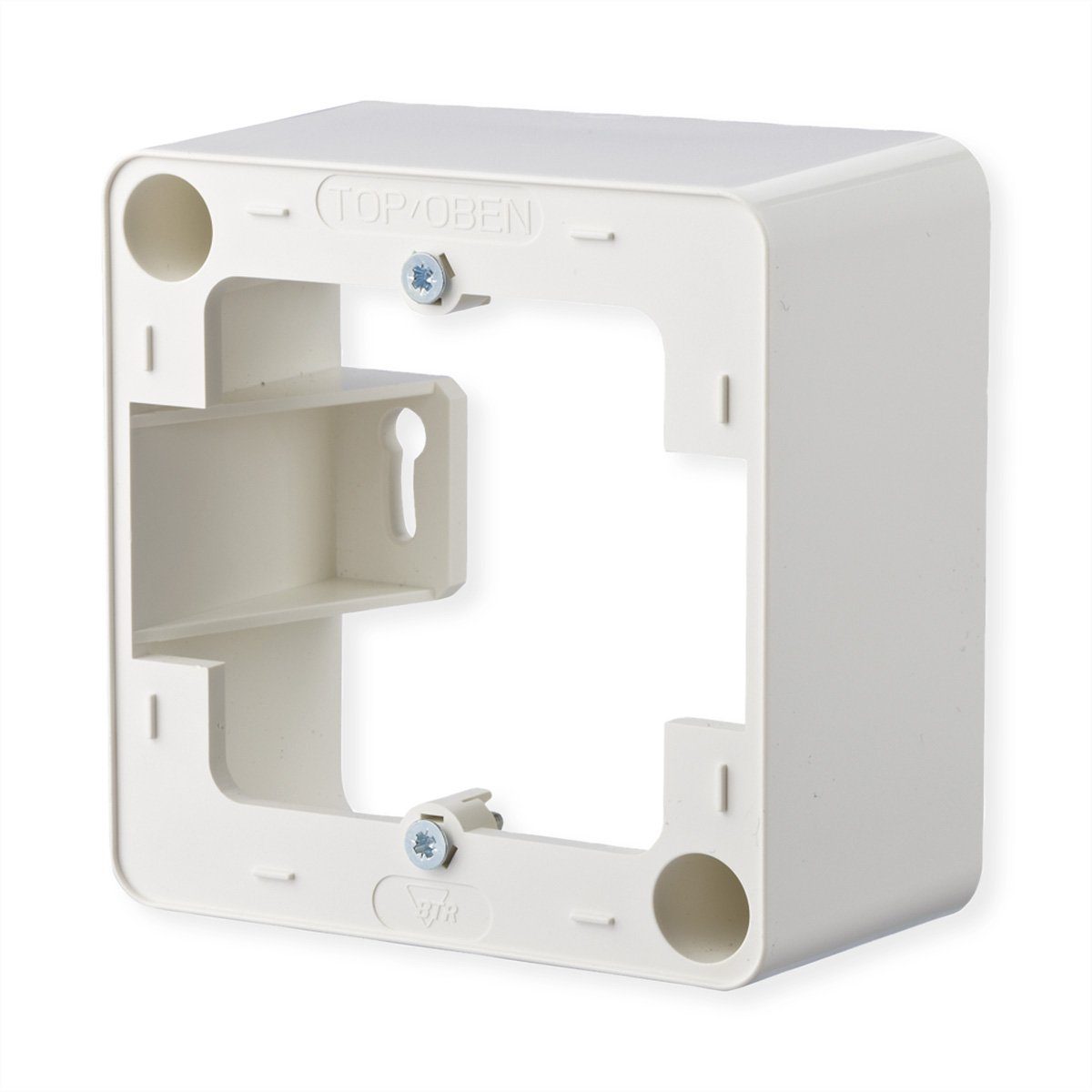Metz Connect Aufputzrahmen 85 x 85 x 43 mm Netzwerk-Panel (1fach, reinweiß, 130829-4302-I)