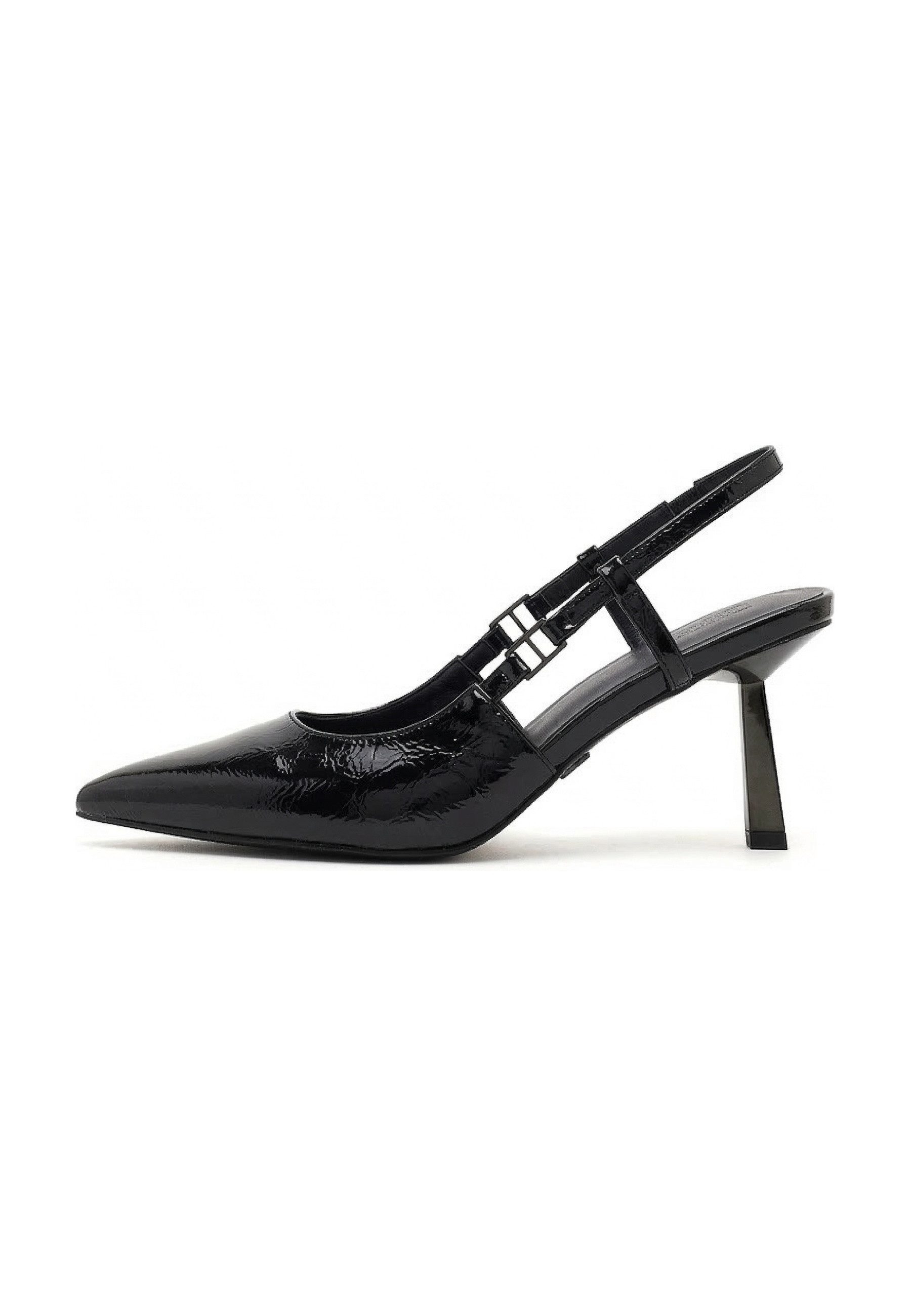 Derimod Slingback-Pumps aus Kunstleder mit hohem Absatz Pumps Kunstleder, Synthetikfutter, Slingback-Riemen, Skulpturabsatz