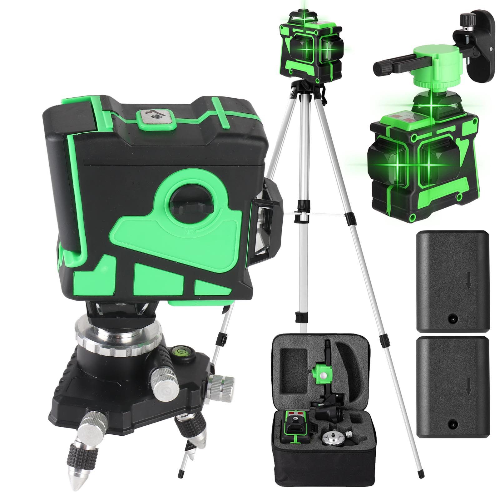 GARRYFIZH Laserwasserwaage 3D 12-Linien-Laser-Nivelliergerät 1,2 m nivellie günstig online kaufen