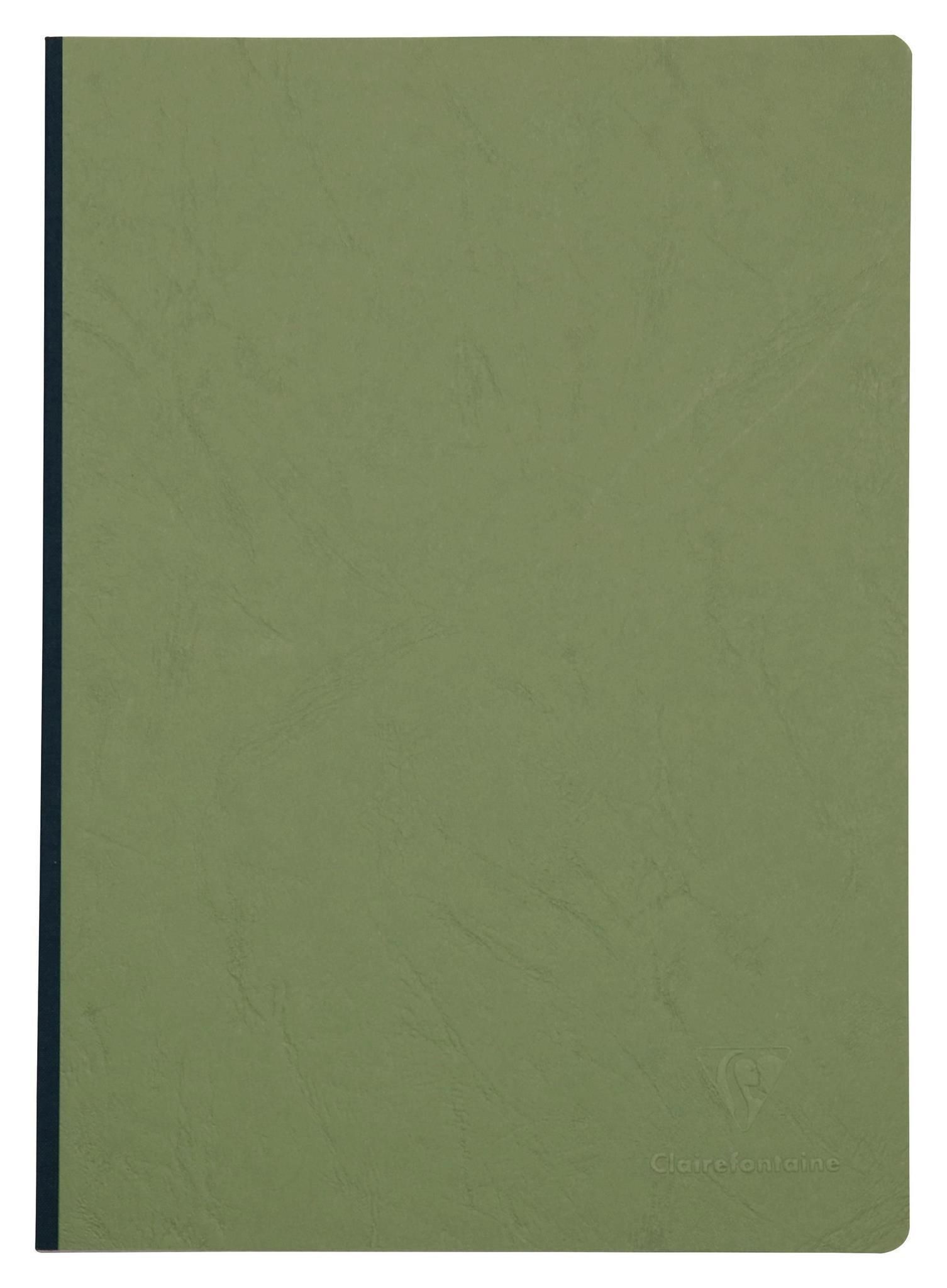 CLAIREFONTAINE Notizbuch Clairefontaine Heft AgeBag A4 Leinen blanc 96Bl gn