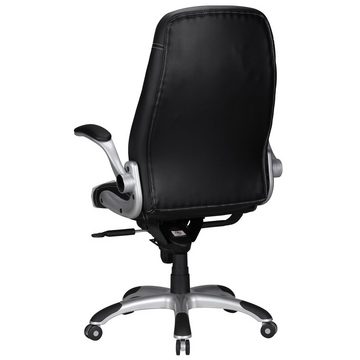 Amstyle Gaming Chair SPM1.239 (Kunstleder Schwarz / Weiß, Drehstuhl Racing Design), Schreibtischstuhl Drehbar, Bürostuhl mit Armlehne