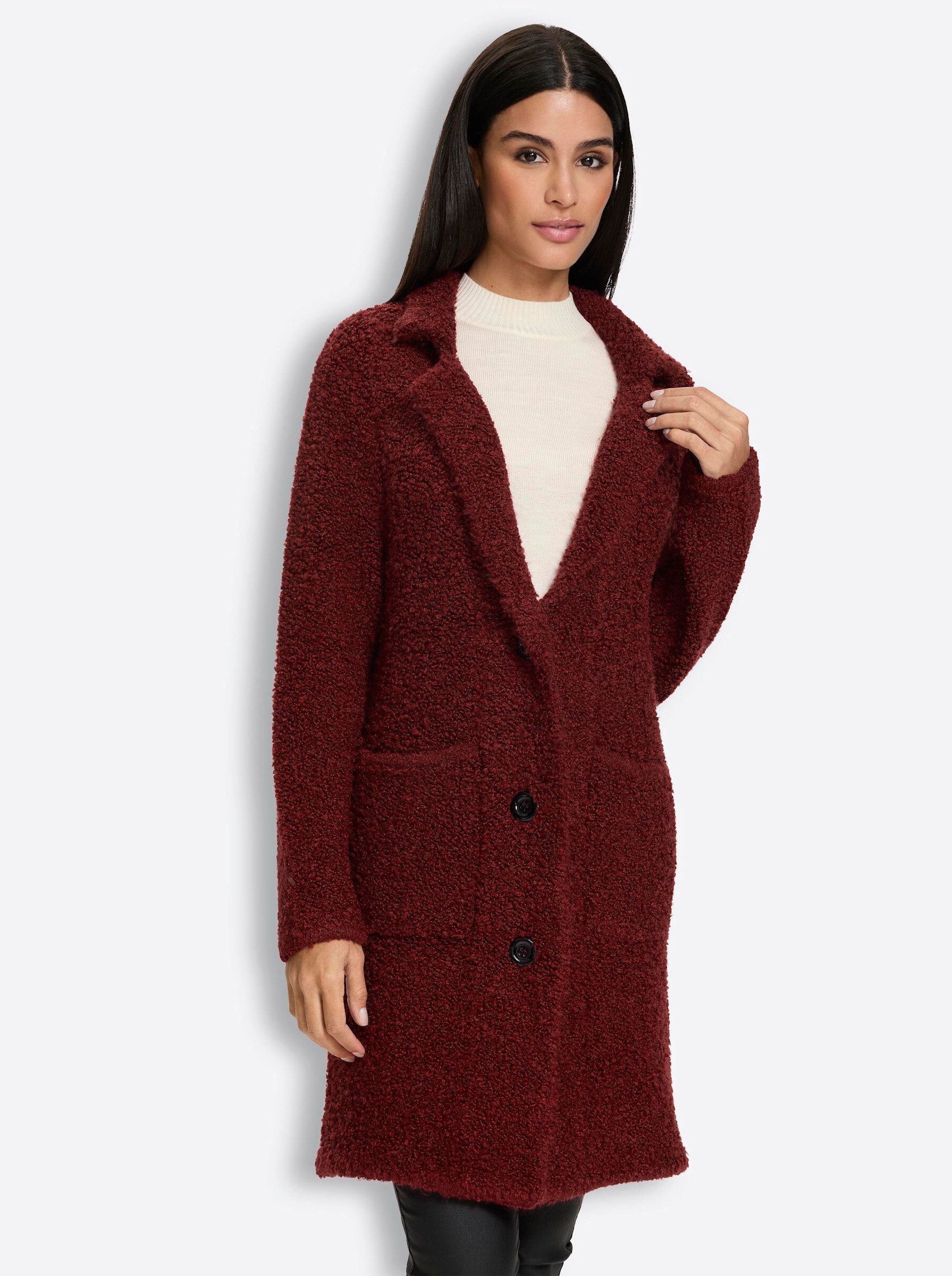 heine Strickjacke Strickmantel Langarm Bouclé
