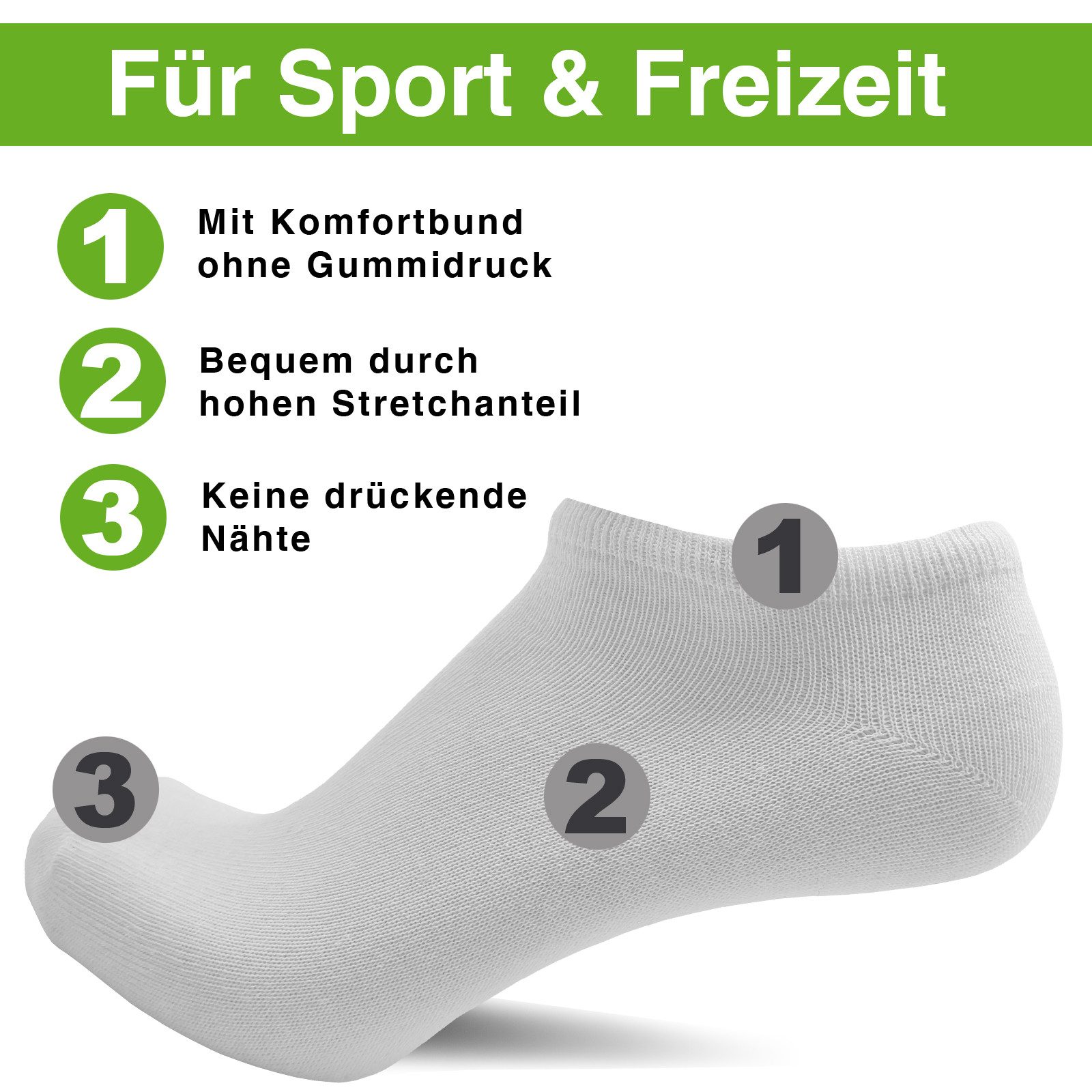NAFT Sneakersocken 5-24 Paar Sneaker Socken günstig online kaufen