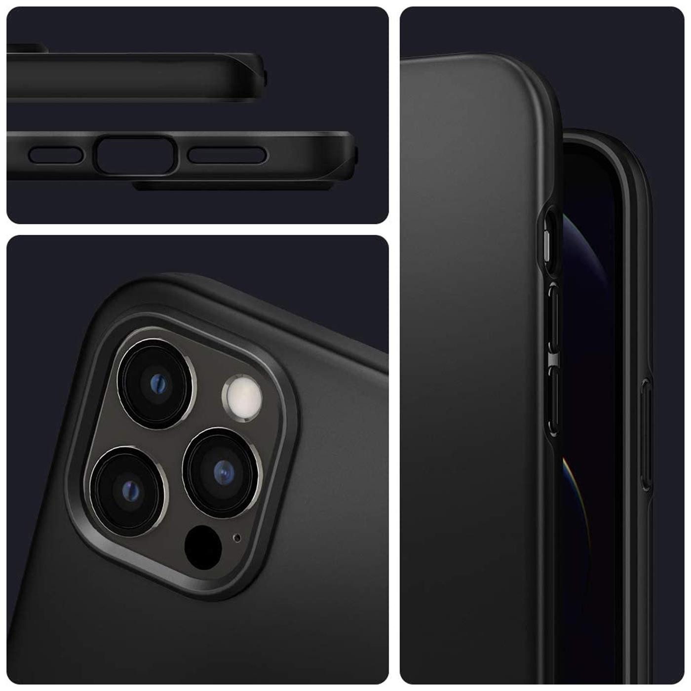 CoolGadget Handyhülle Handy Schutzhülle für Apple iPhone 12 / 12 Pro matt schwarz 6,1 Zoll, Silikon TPU Hülle Schutz Tasche Cover schlicht Slim Case – Bild 5 von 5