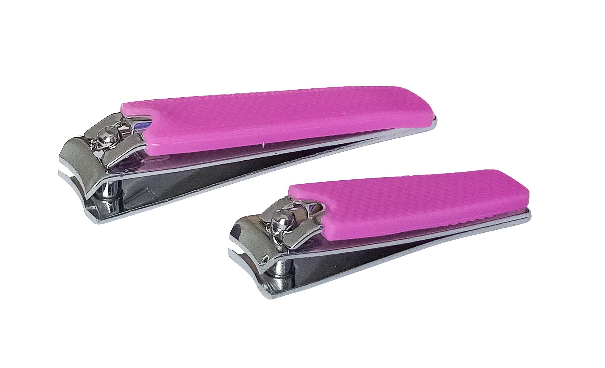 Nagelknipser NAGELKNIPSER 2er Set Zehennagelknipser Fußnagelknipser Nagel 95 (Pink)