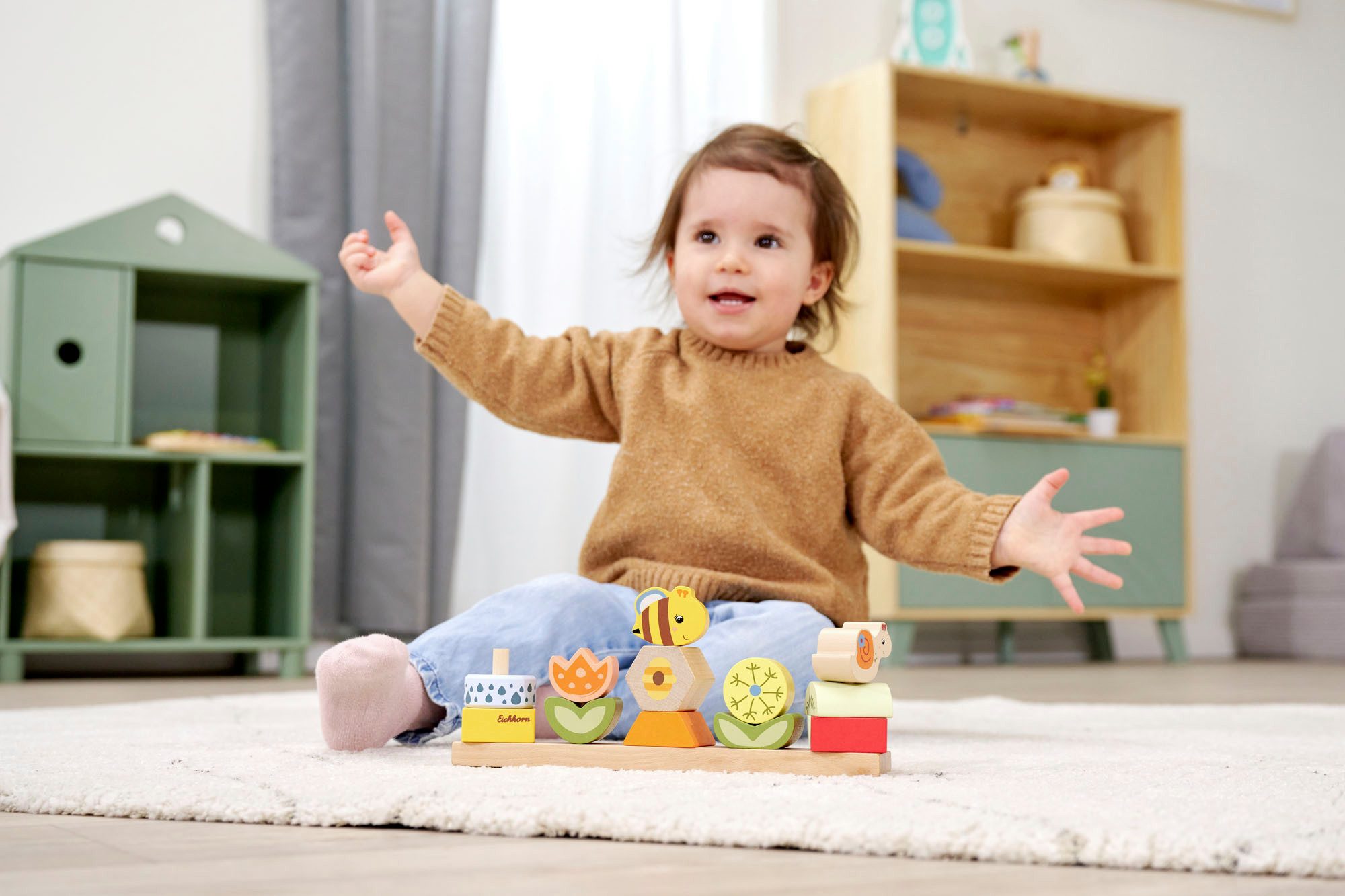 Eichhorn Steckspielzeug Steckspiel, (14-tlg)