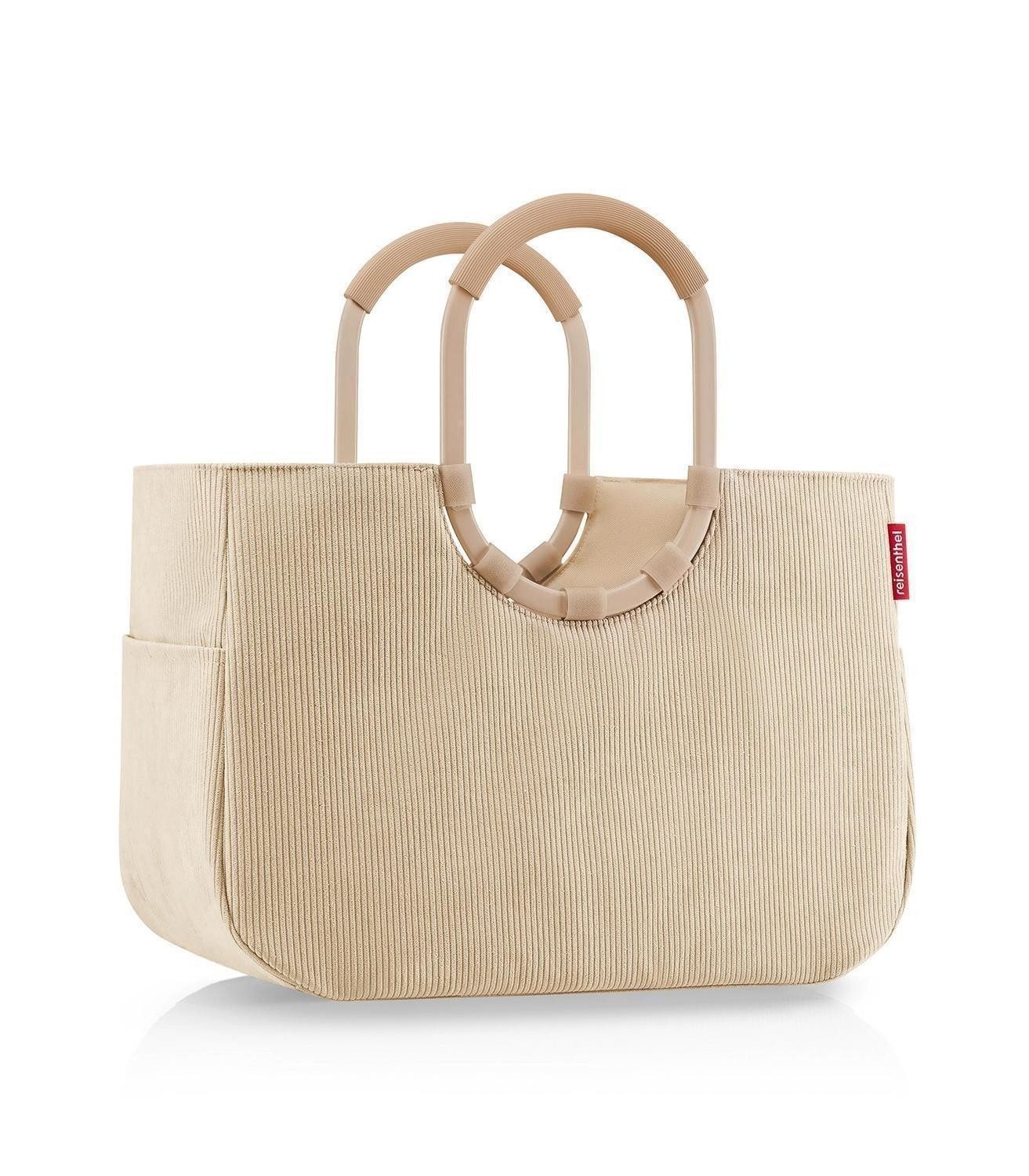 REISENTHEL® Einkaufsshopper LOOPSHOPPER L CORD SAND, Sandfarben, Polyester, 25 l, Aluminium, Wasserabweisend