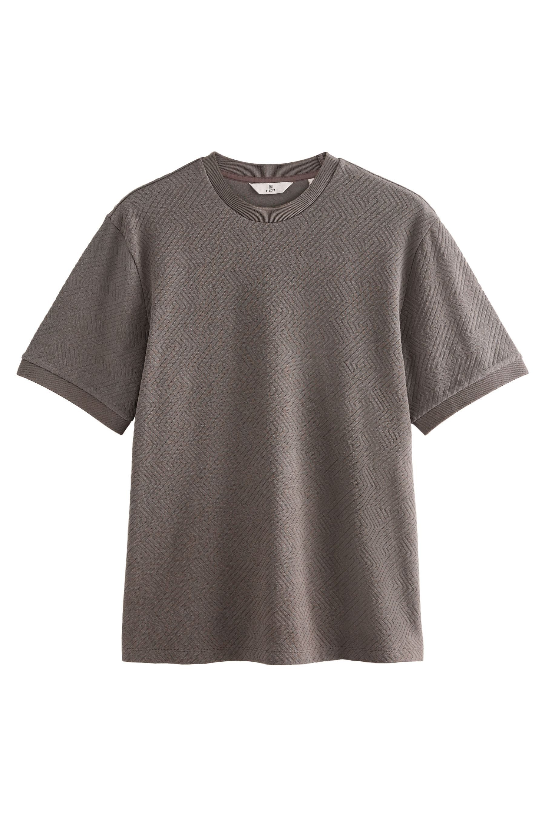 Next T-Shirt Elegantes strukturiertes Slim Fit günstig online kaufen