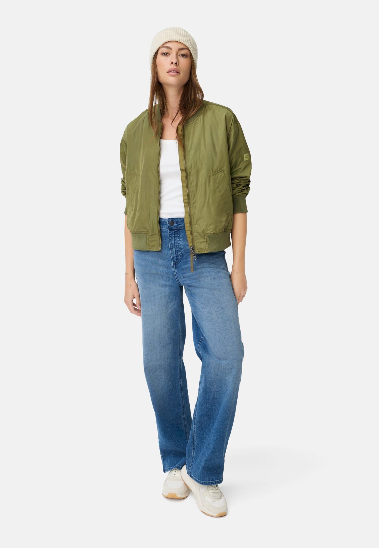 camel active Bomberjacke mit 2-Wege-Reißverschluss Langarm