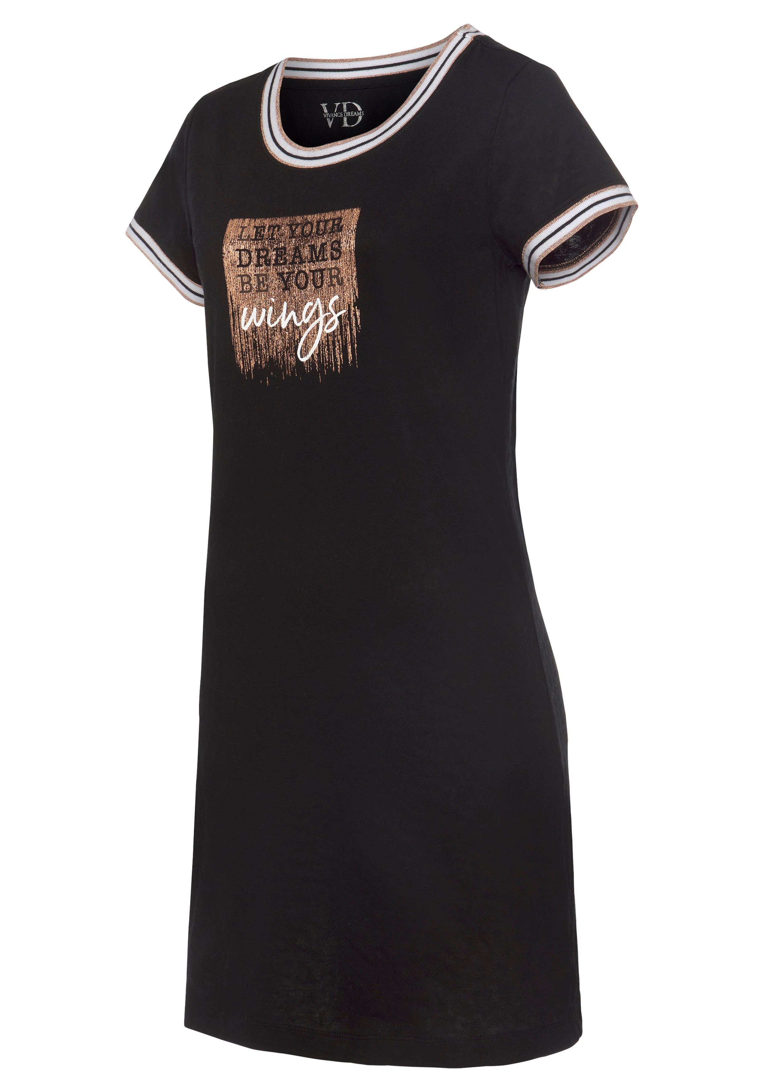 Vivance Dreams by Lascana Nachthemd mit Statement-Print – Bild 4 von 5