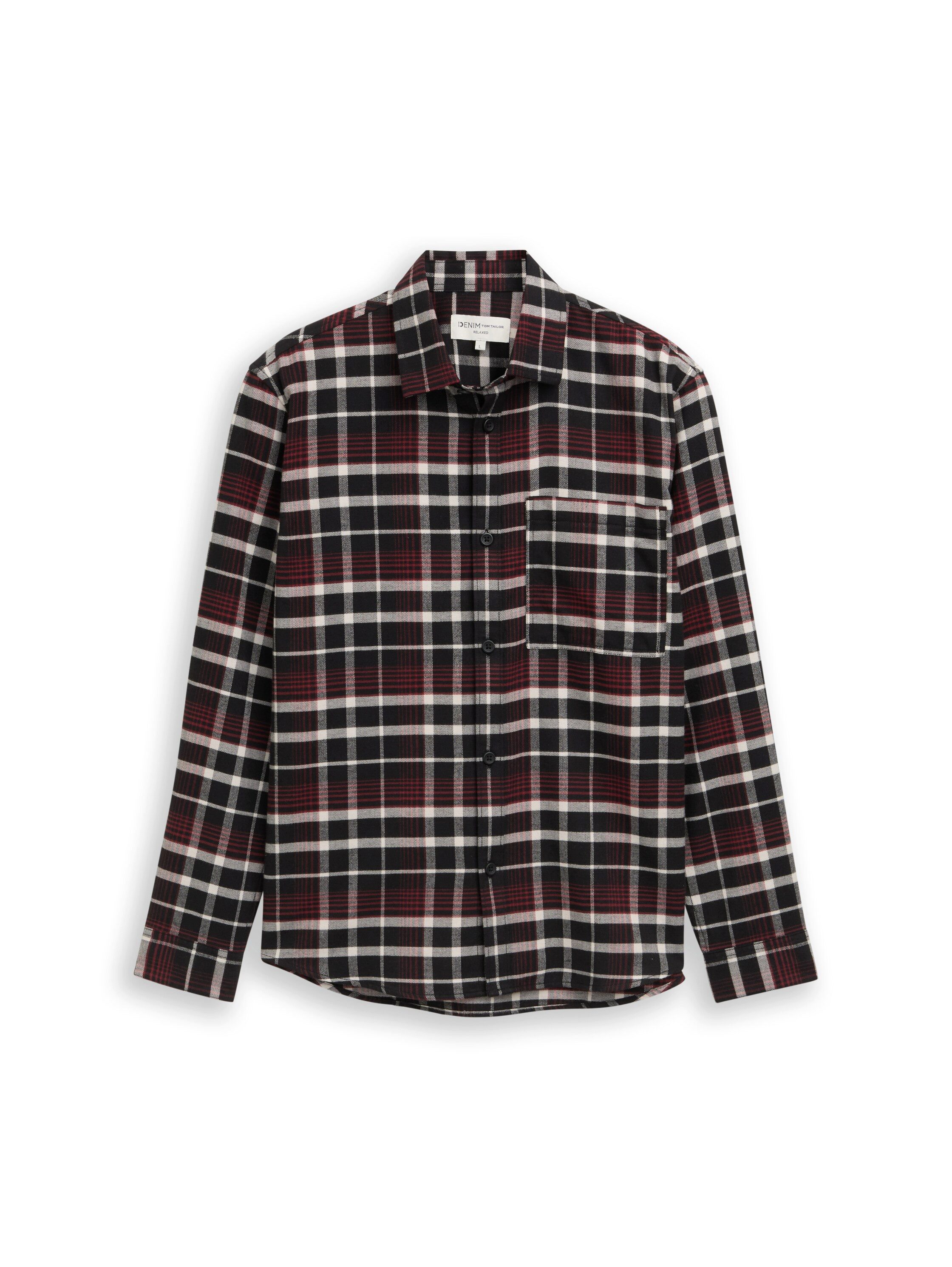 TOM TAILOR Denim Langarmhemd kariert