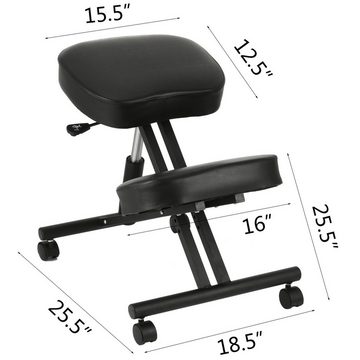 VEVOR Stuhl Ergonomischer Kniehocker Orthopädischer Kniestuhl PVC Verstellbar