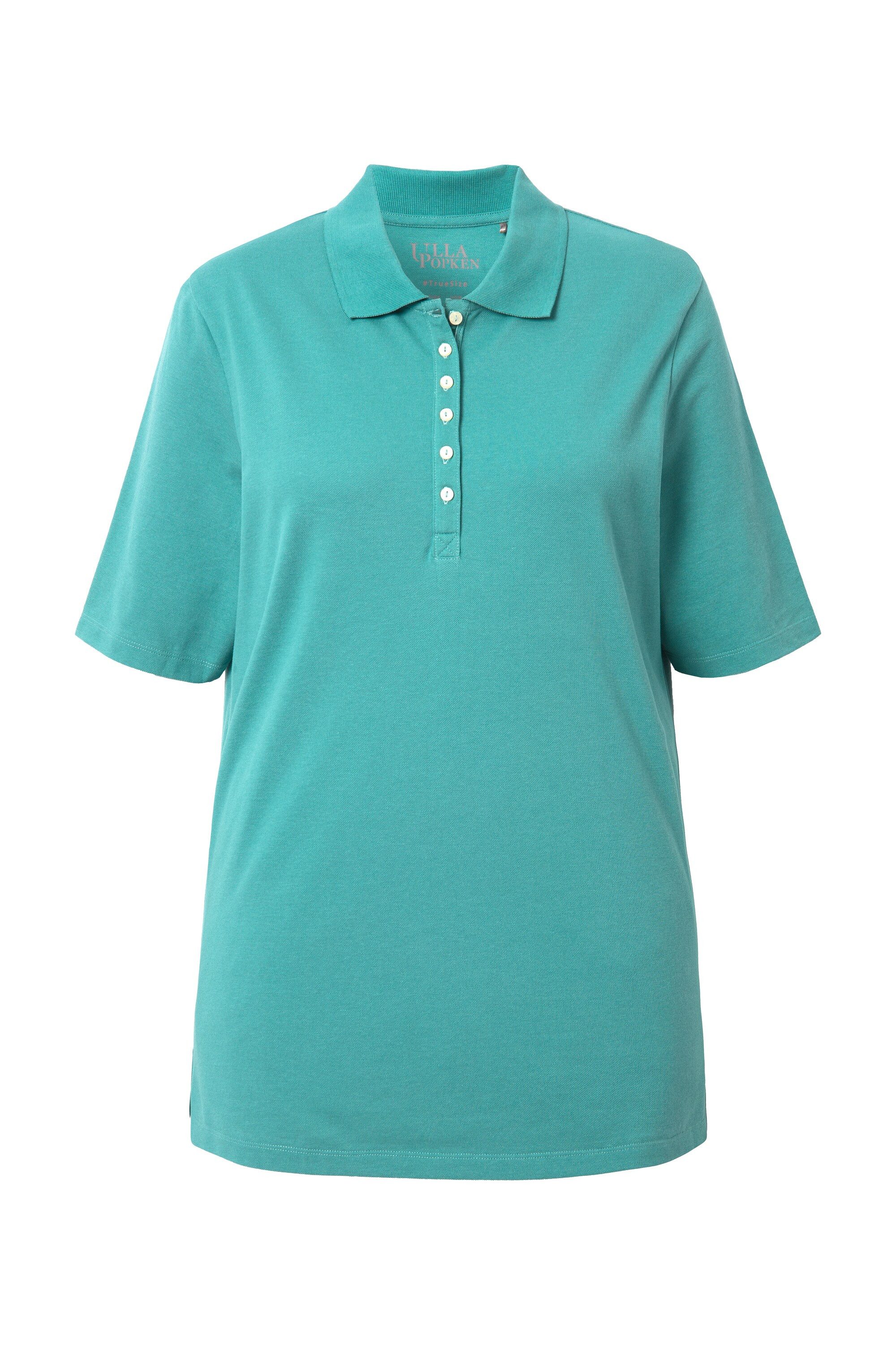 Ulla Popken T-Shirt Poloshirt Piqué Polokragen günstig online kaufen
