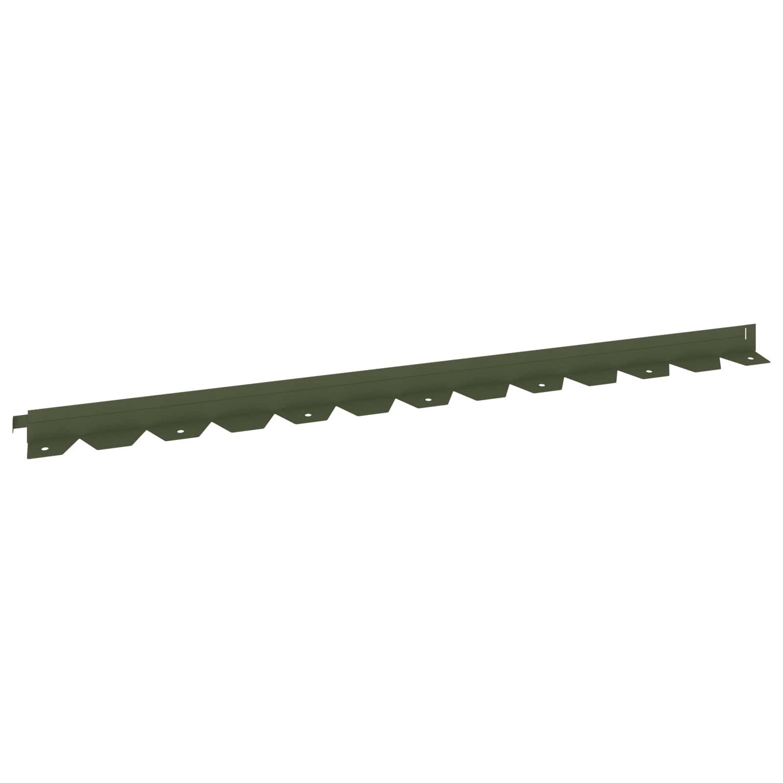 vidaXL Beetumrandung Raseneinfassung 20 Stk. 102 x 4 x 4 cm Stahl Olivgrün