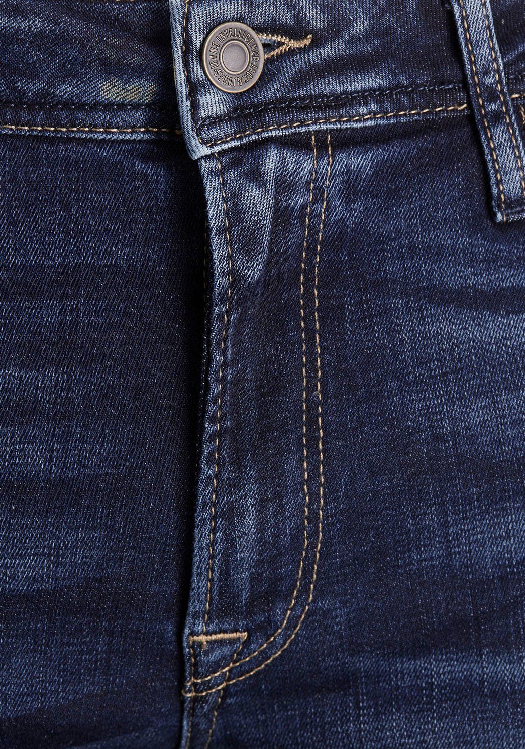 Jack & Jones Regular-fit-Jeans JJICLARK mit Used-Look und Stretch für den Alltag mit Abriebeffekten
