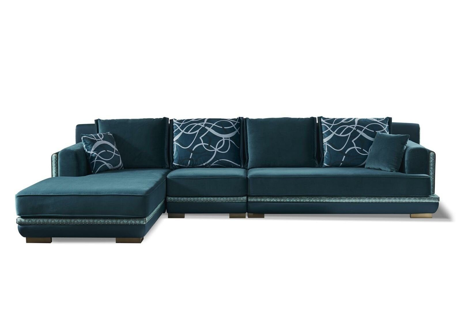 Ecksofa, Ecksofa Textil Sofa L Polster Couch Design Wohnlandschaft JVmoebel Form
