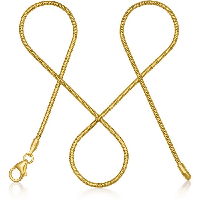 modabilé Goldkette Schlangenkette HEARTFELT 1 4mm 333 Gold Halskette Damen Damenkette 36cm Kette 333er Gold ZN11846