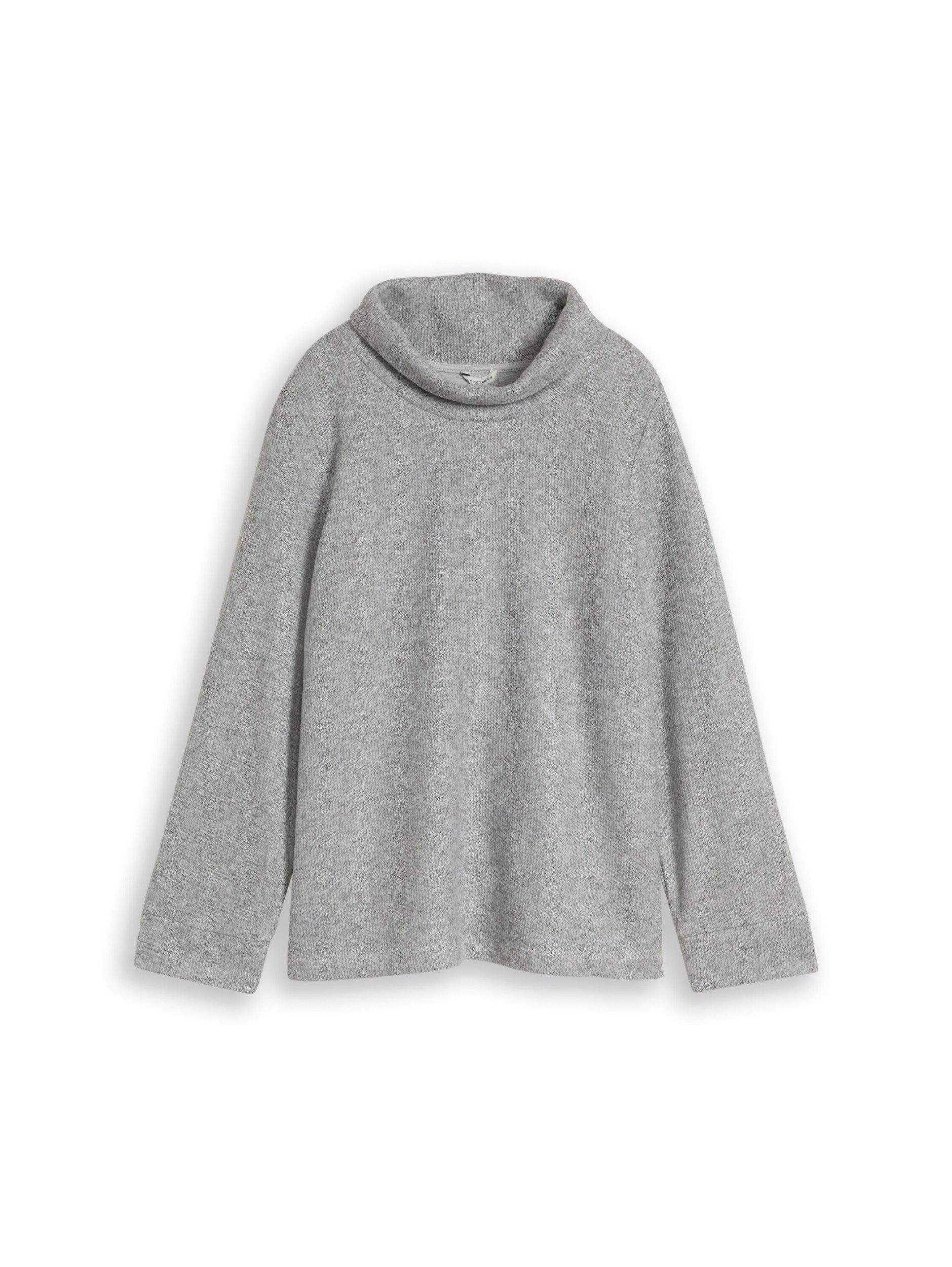 TOM TAILOR PLUS Rundhalspullover Sweatshirt wide roll neck cosy