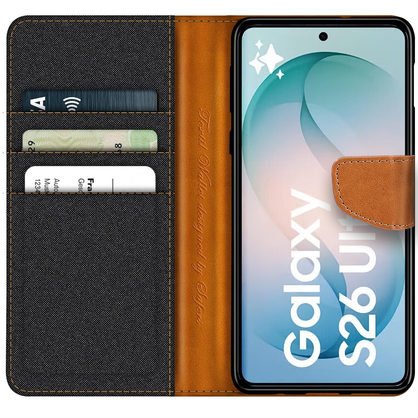 CoolGadget Handyhülle Flip Case Wallet Cover Book Tasche für Samsung Galaxy S26 Ultra, Handy Tasche mit Kartenfach Book Schutzhülle – Bild 2 von 5