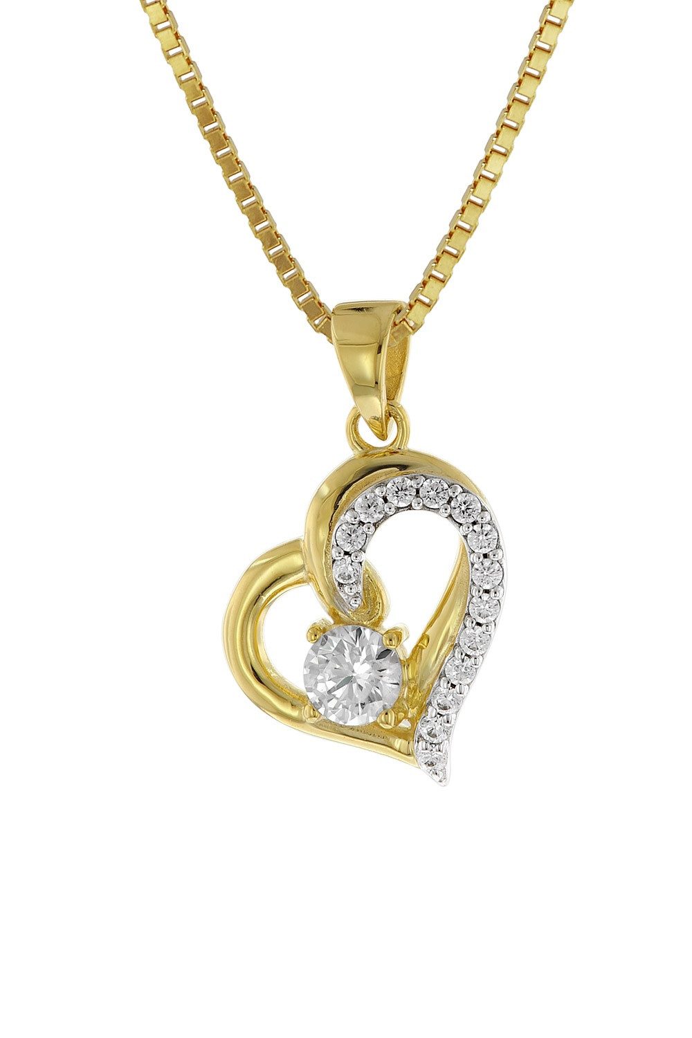 trendor Kette mit Anhänger Ketten-Anhänger Herz Gold 333/8K an goldplattier günstig online kaufen