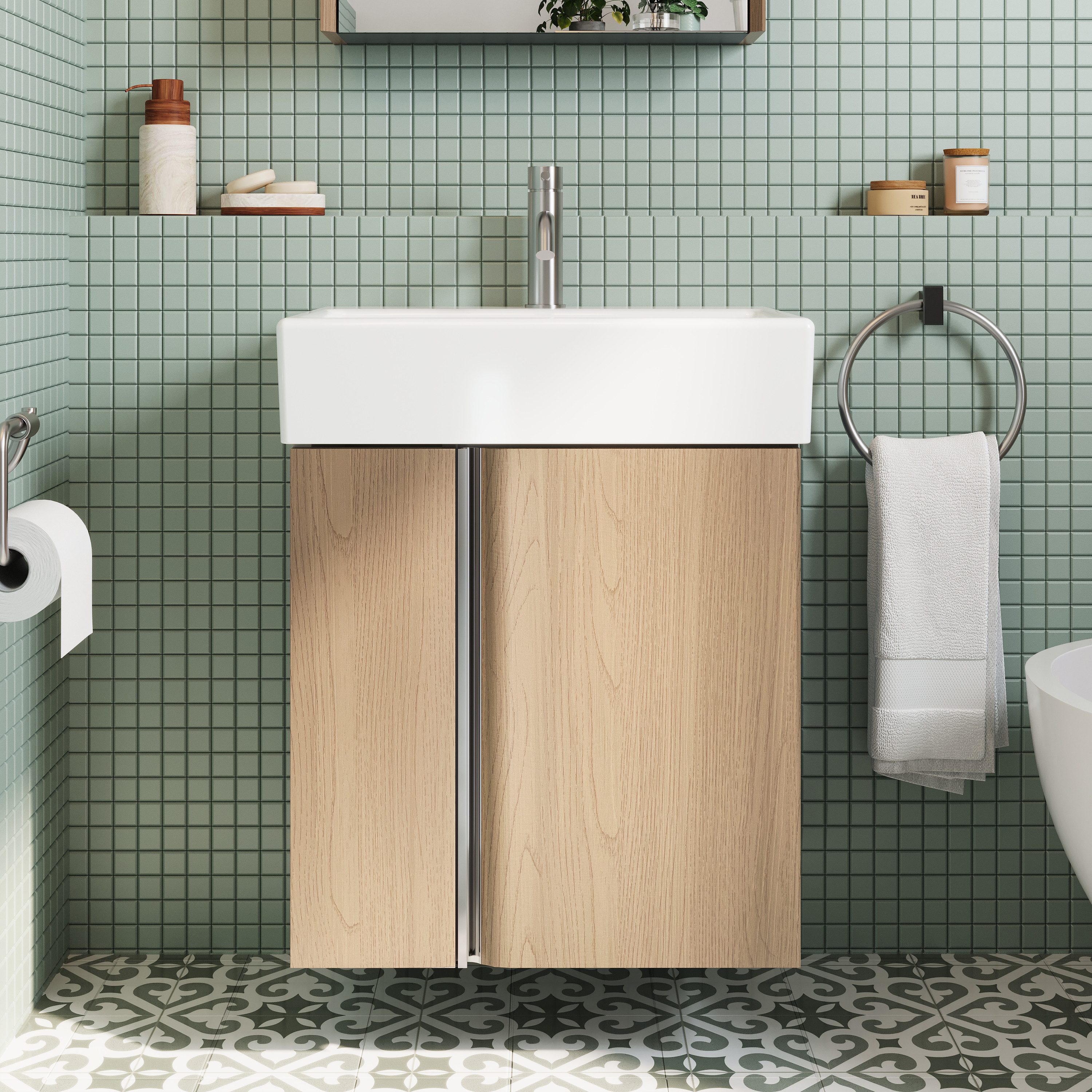 BRIDGE BENO Badmöbel-Set 50 cm Wandbadezimmer-Schrank günstig online kaufen