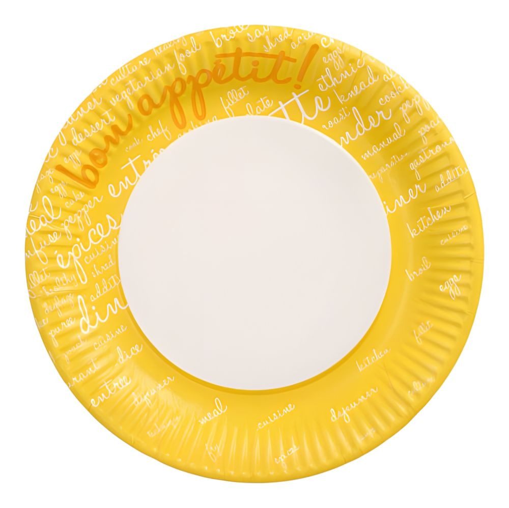 Pappteller Teller, Pappe rund Ø 23 cm gelb Table Pleasures 200 Stk