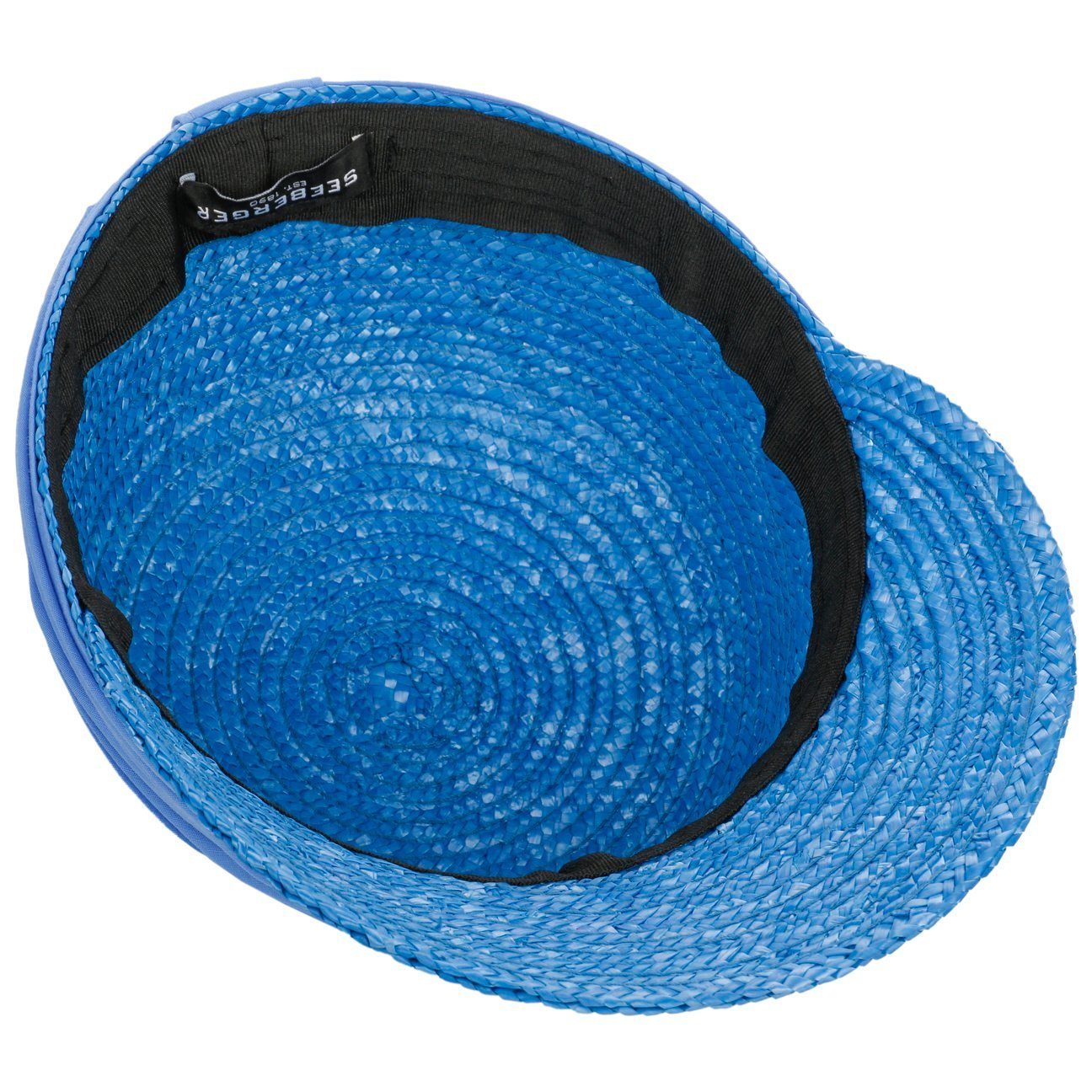 Seeberger Visor (1-St) Schirm mit Strohcap blau