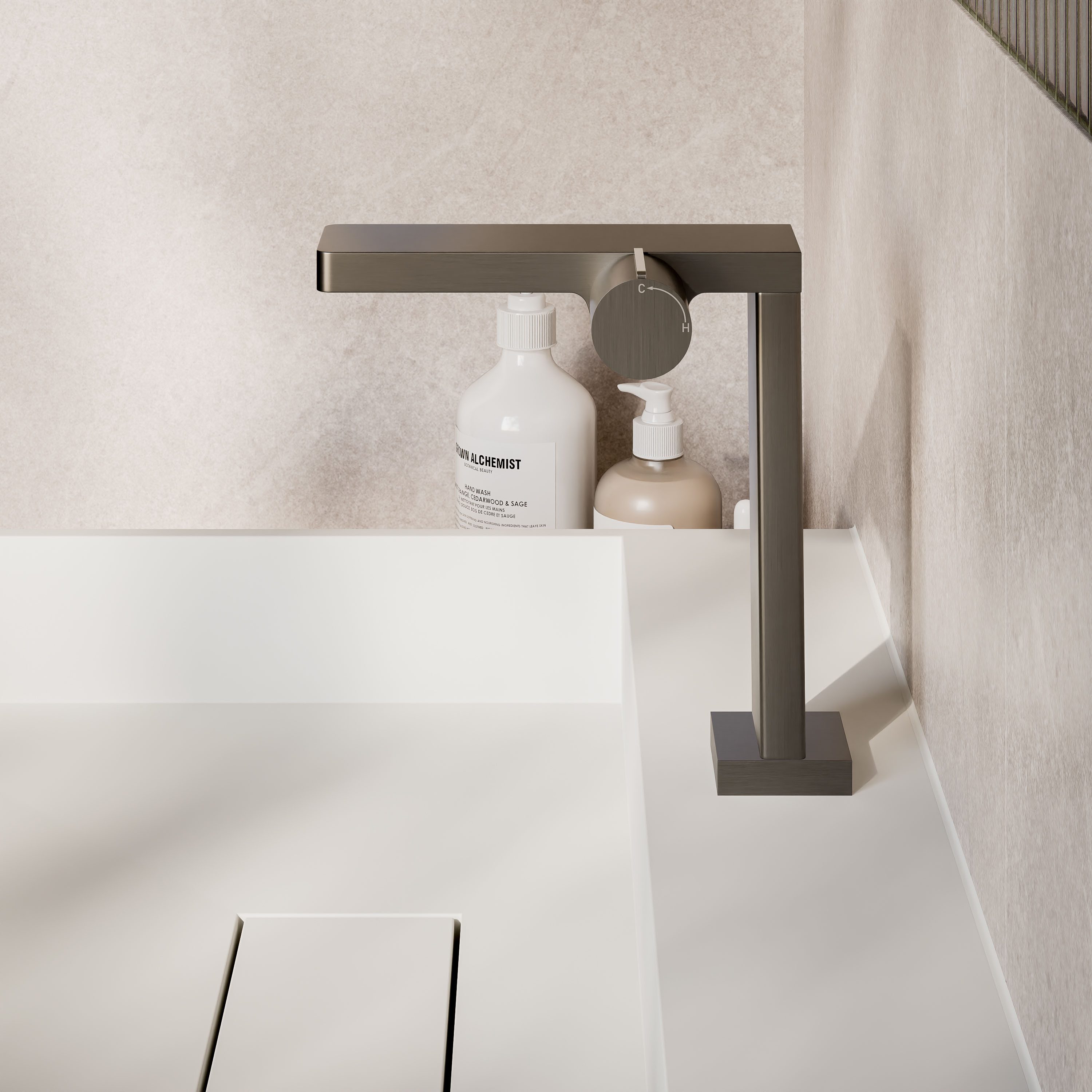 Bernstein Waschtischarmatur NT3220G Gunmetal hoher Auslauf