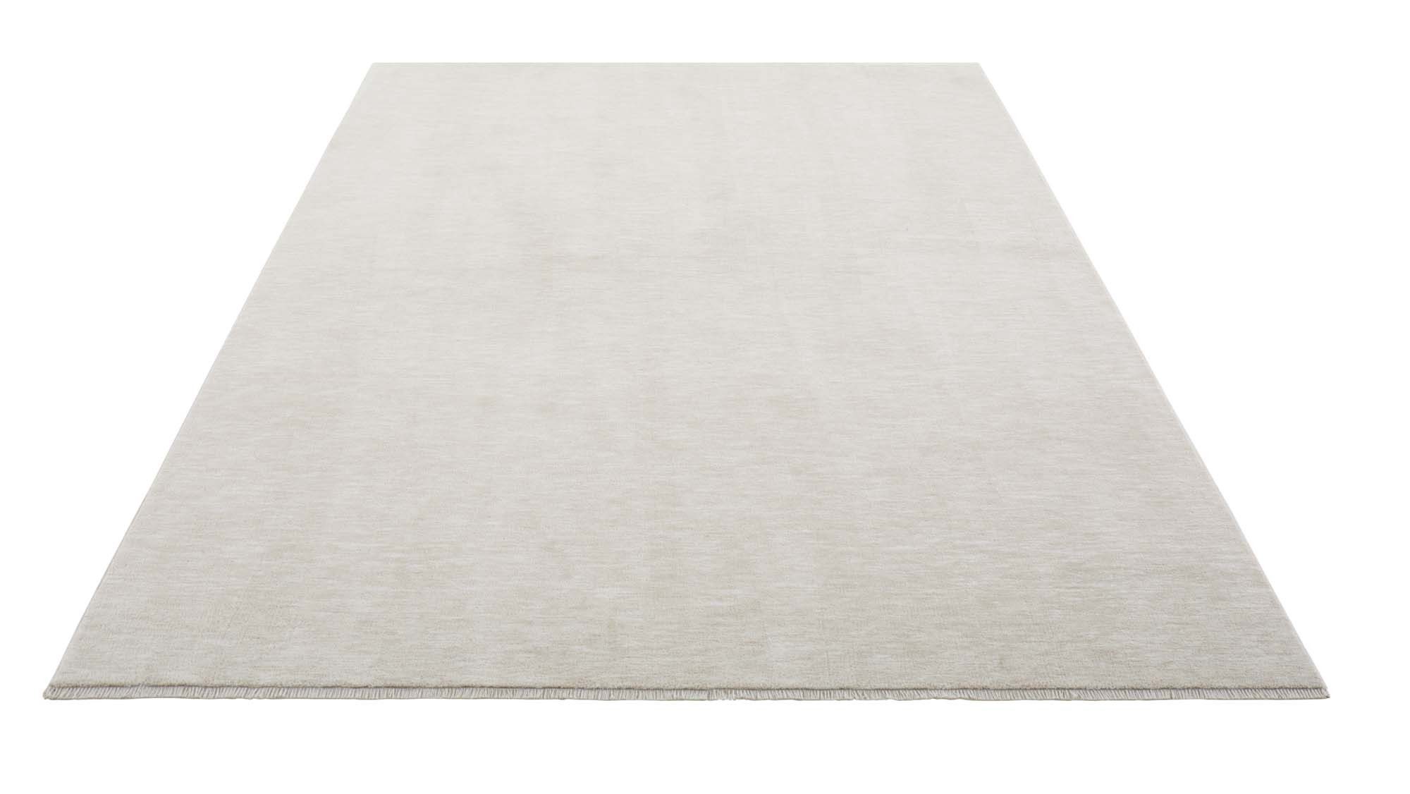 TaraCarpet Teppich Tara Carpet Luna einfarbig, Vintage, strapazierfähig und edel, rechteckig, Höhe: 8 mm, Wohnzimmer, Schlafzimmer, Esszimmer, Flur creme 080x150